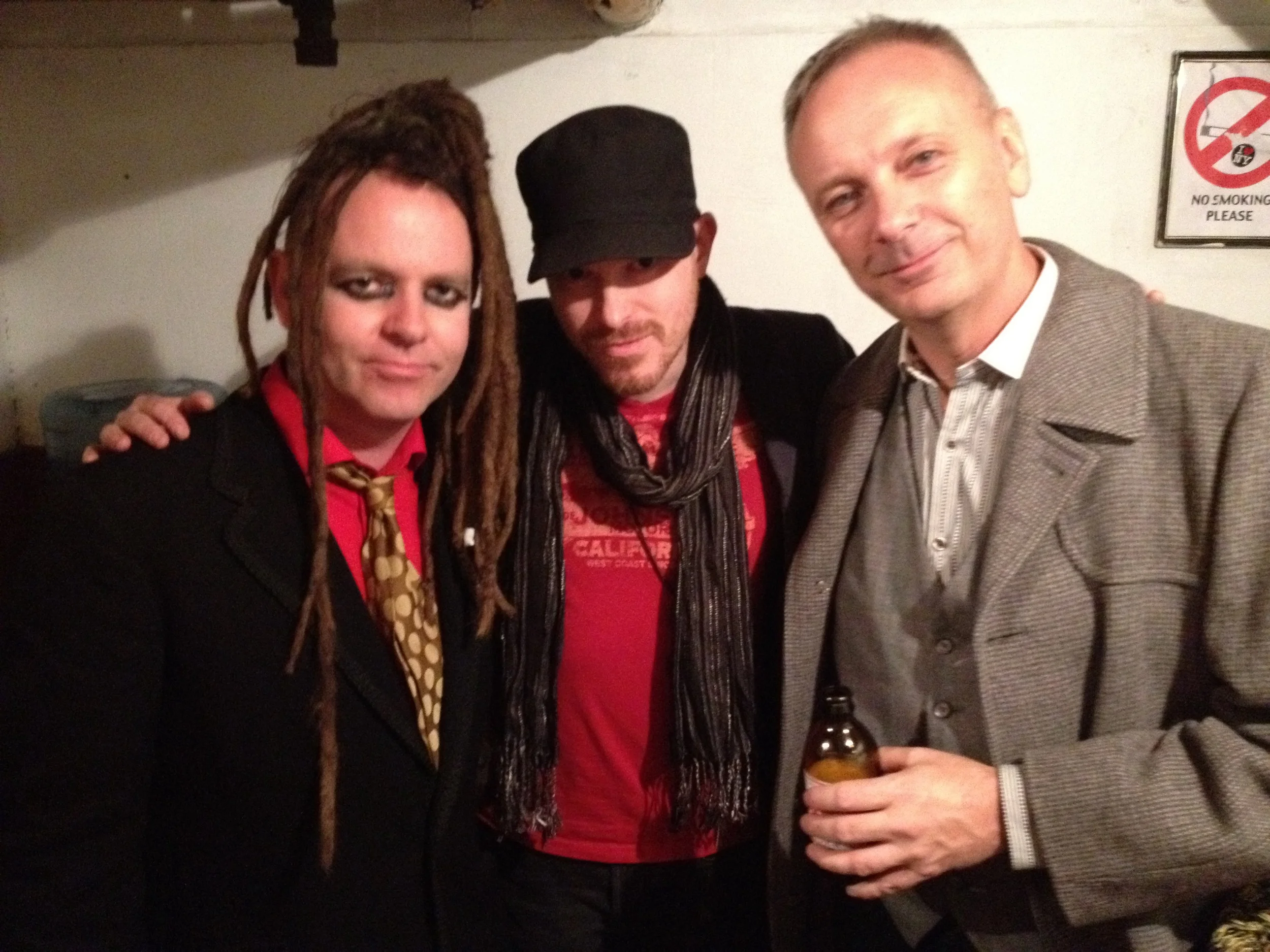 Backstage with Duke Special and producer David Barratt.