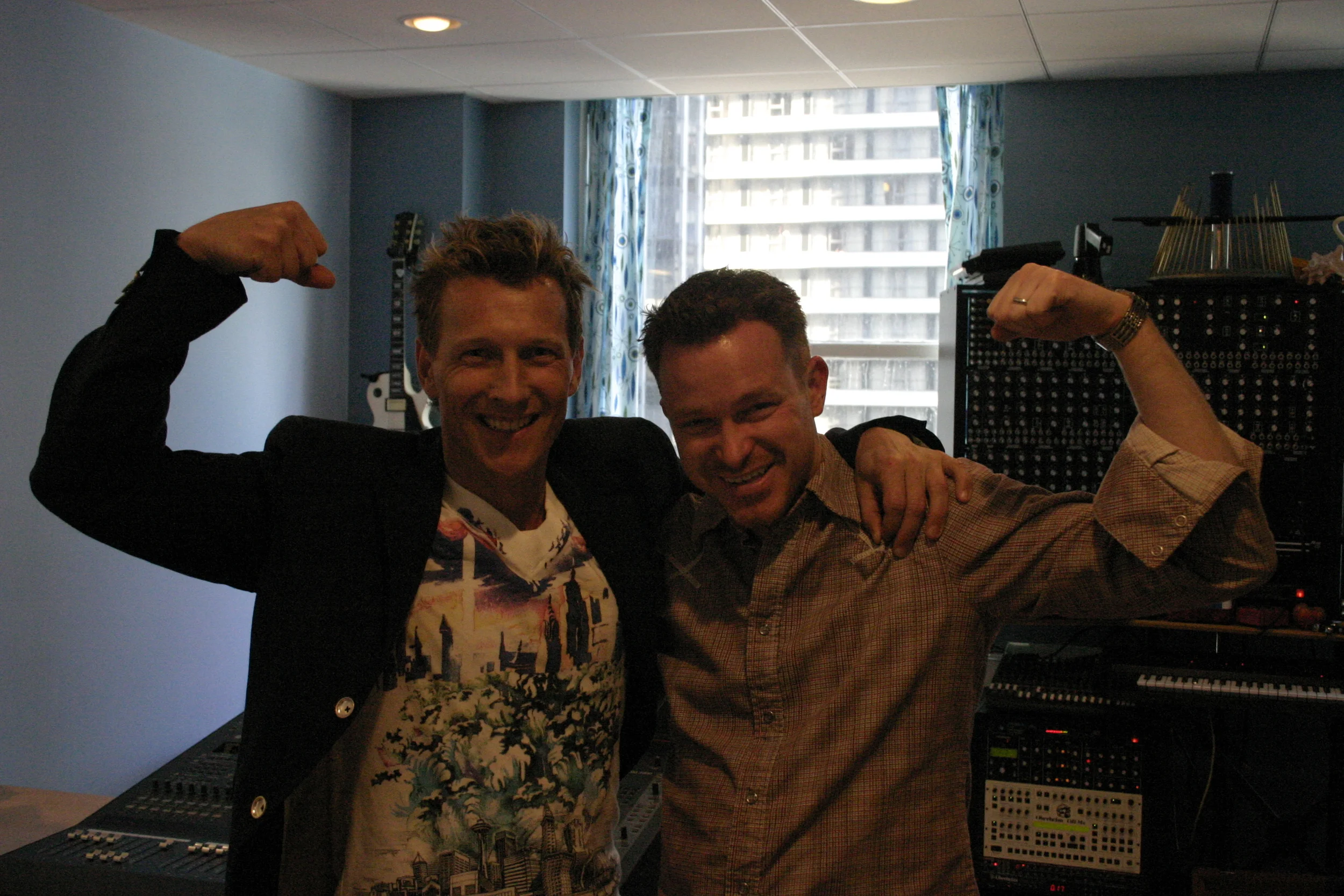 Working out with Magnús Scheving (Sportacus), the creator and star of Lazytown.