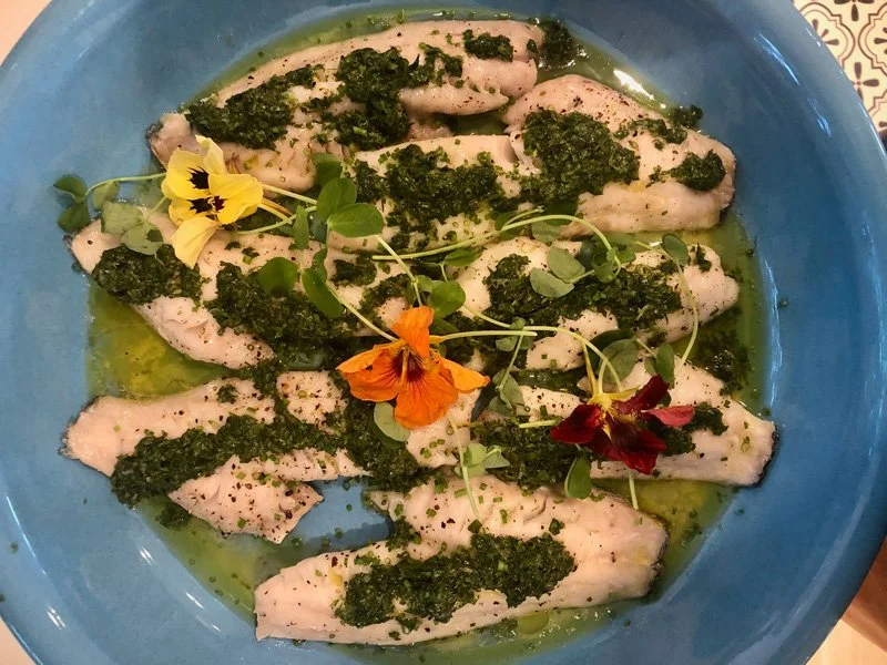 Black Sea Bass with Parsley Sauce