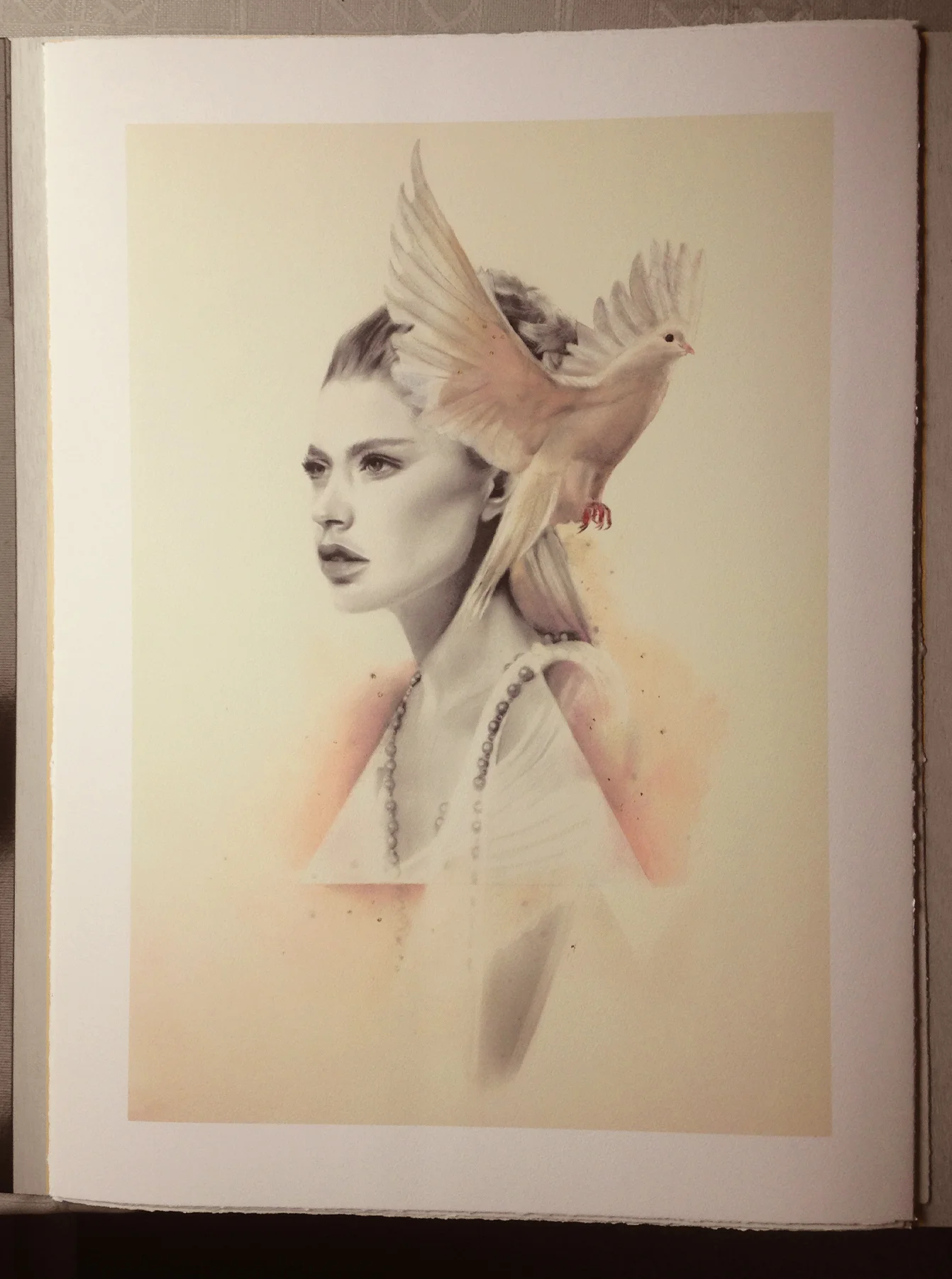 Large print - 300gsm somerset paper with torn ages