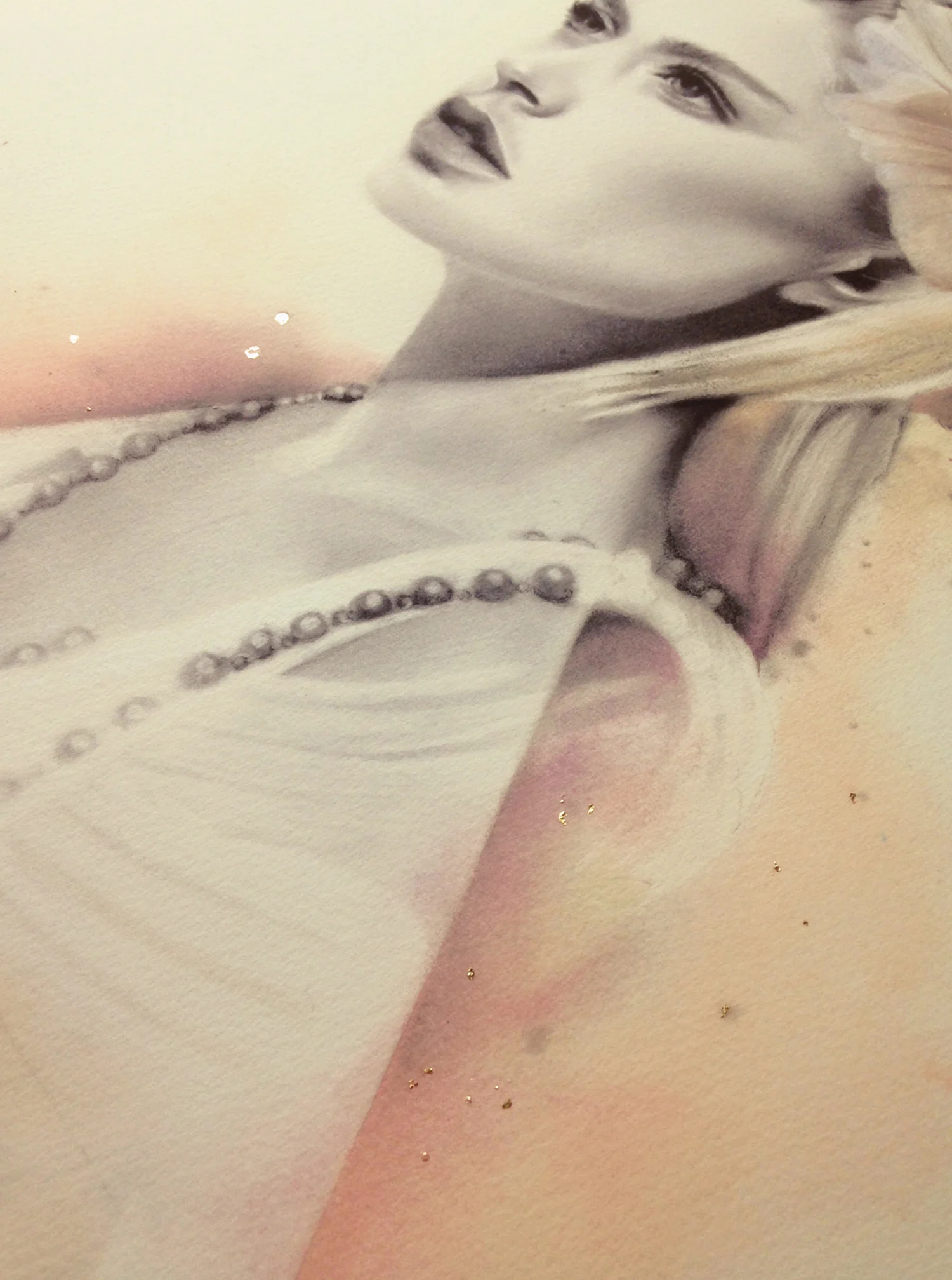 Large print - Detail of gold leaf