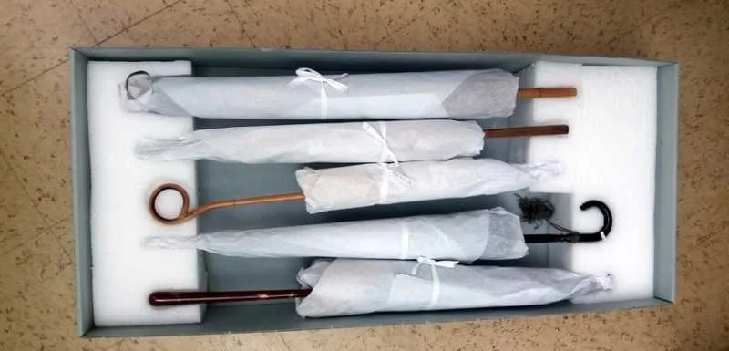We added an extra piece of ethafoam to support the shorter umbrellas and parasols. 