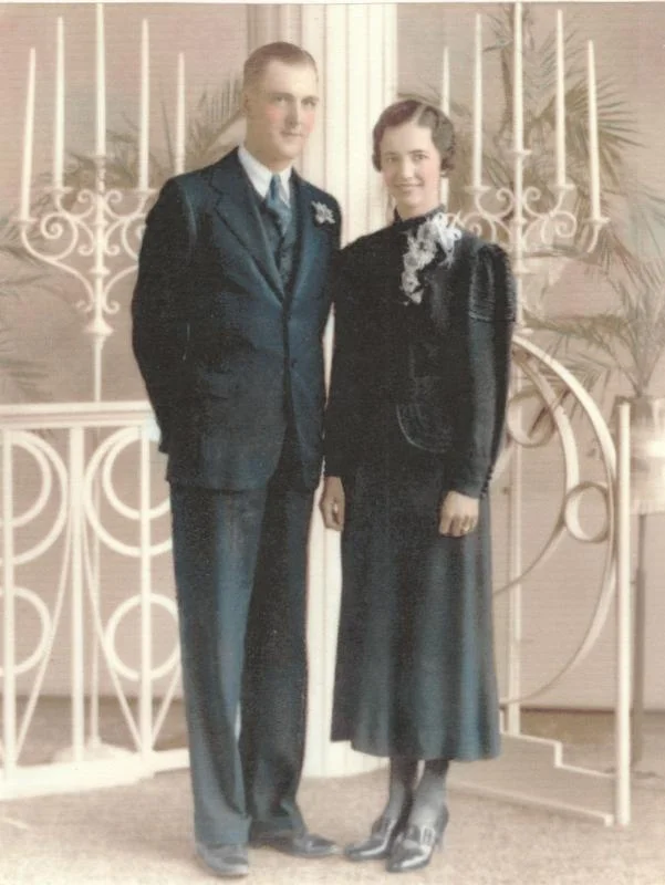 Wedding photo of Charlotte Eleda Olson and Wilbur Charles Welda
