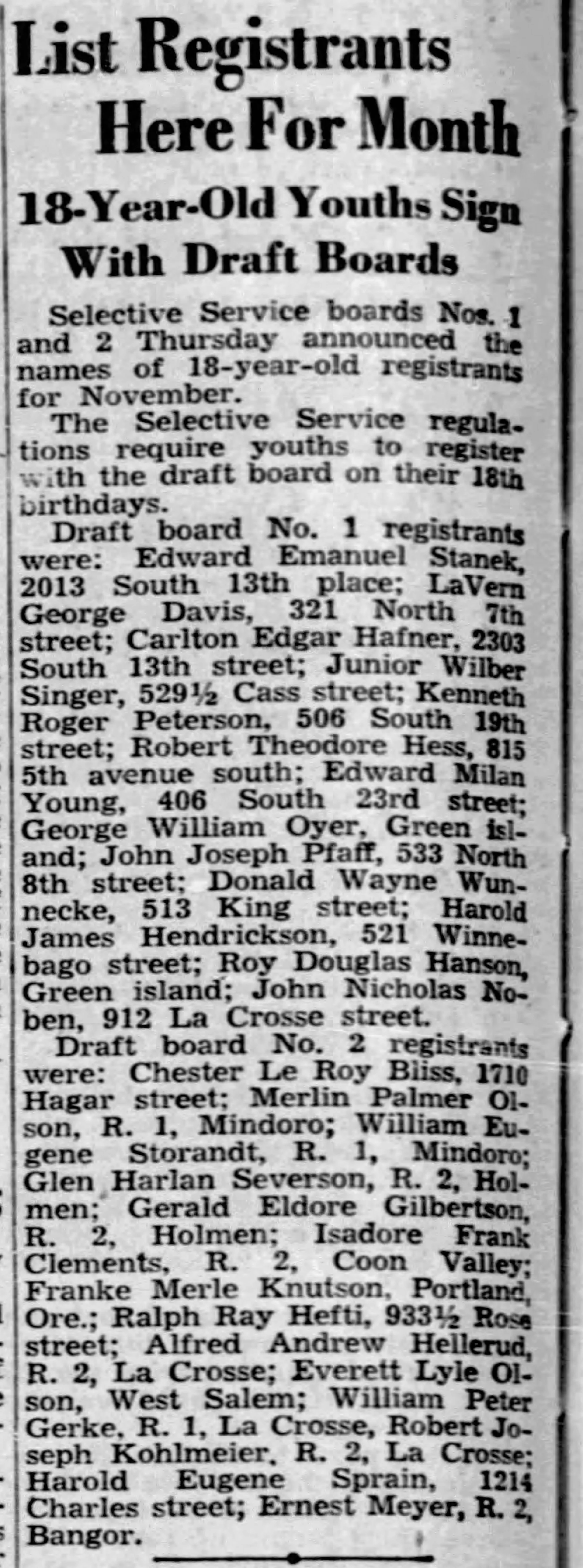 La Crosse Tribune 01/03/1944