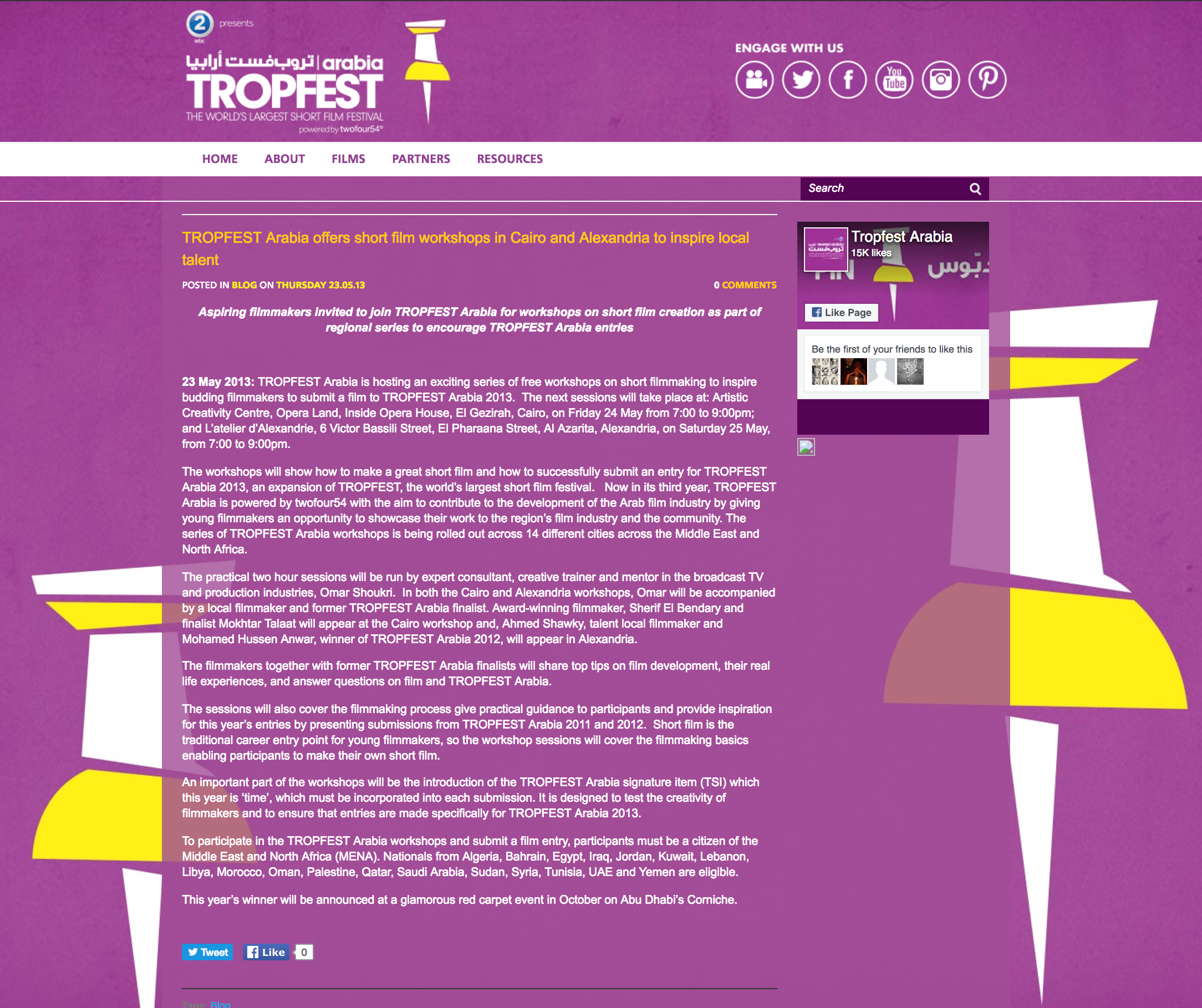 Tropfest Arabia - Egypt