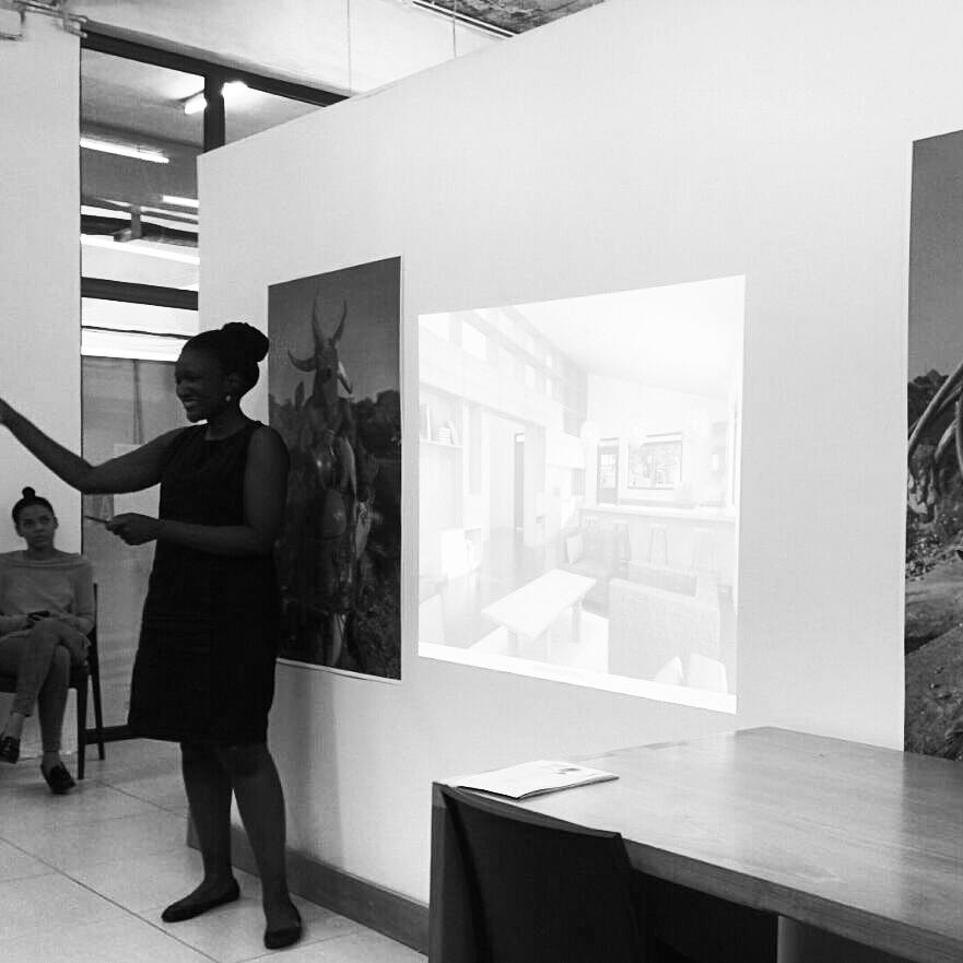 Doreen Adengo making a presentation on "The Role of The Architect".