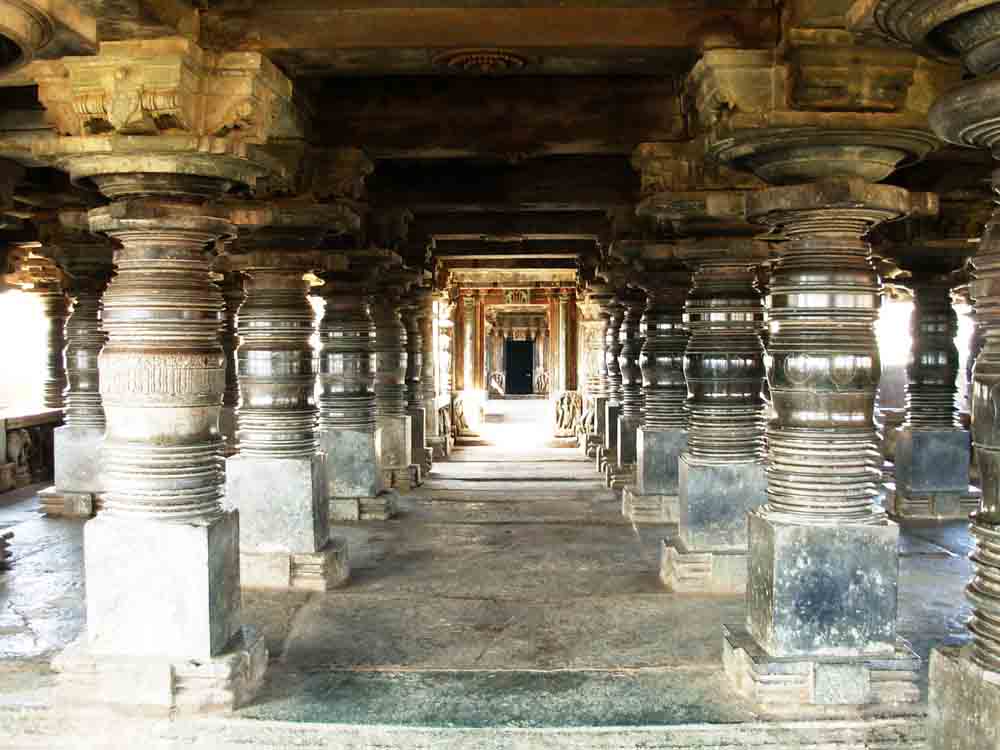 Inside a Hindu temple