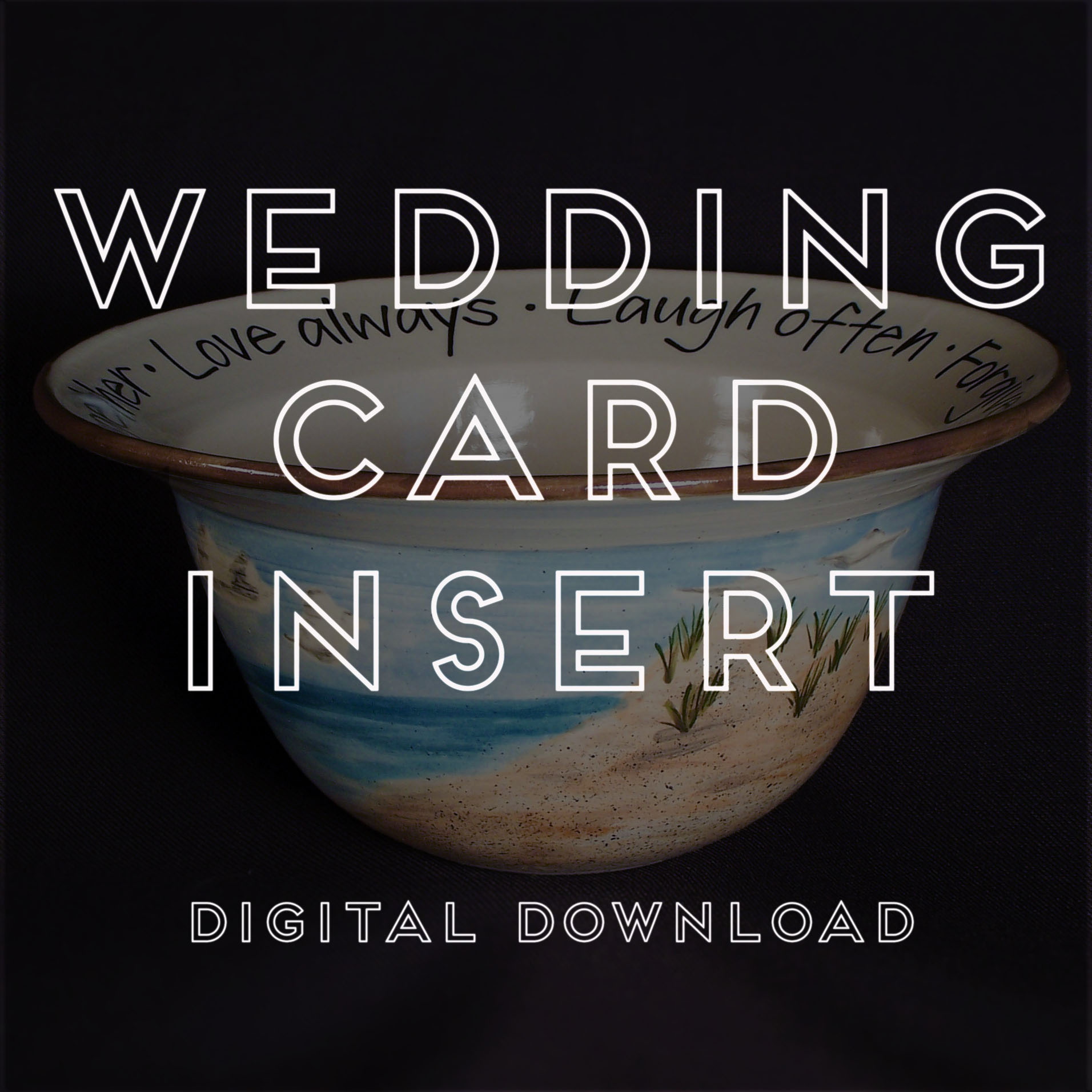 Wedding Bowl Card Insert