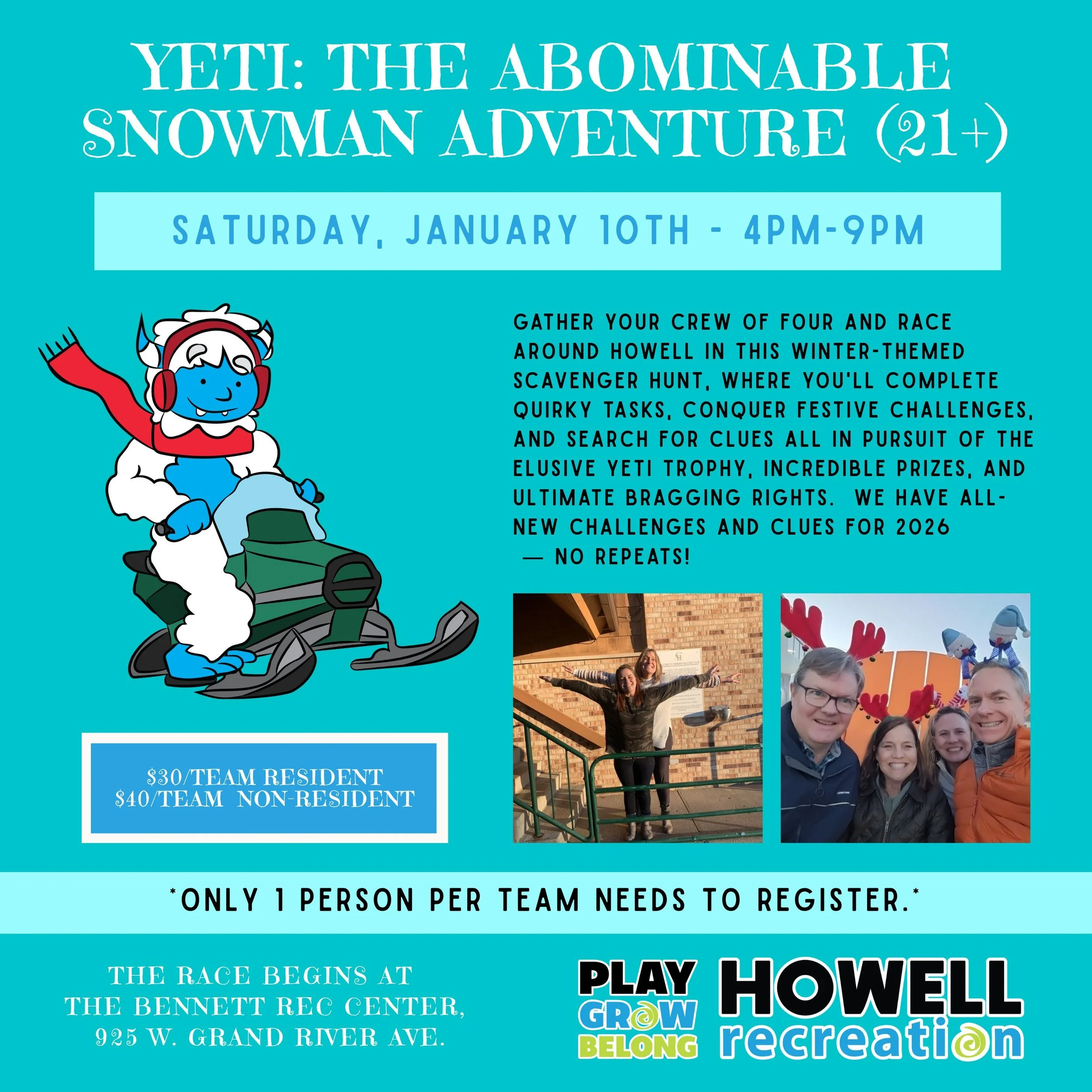 Yeti: The Abominable Snowman Adventure (Ages 21+)
