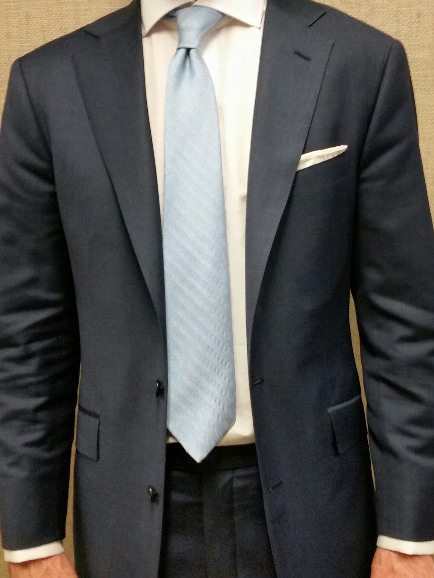Loro Piana Super 150's Sharkskin Blue suit