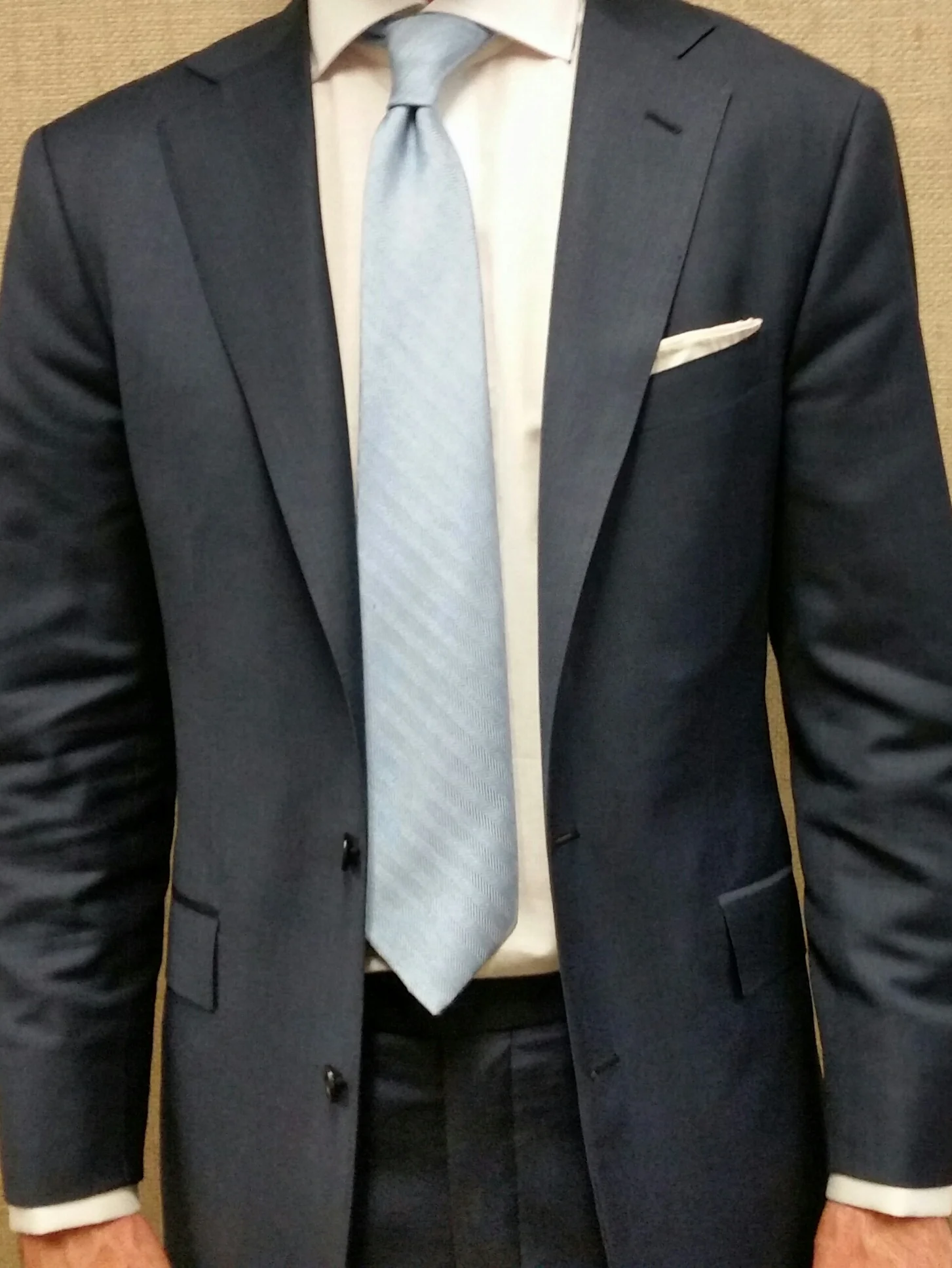 Loro Piana Super 150's Sharkskin Blue suit