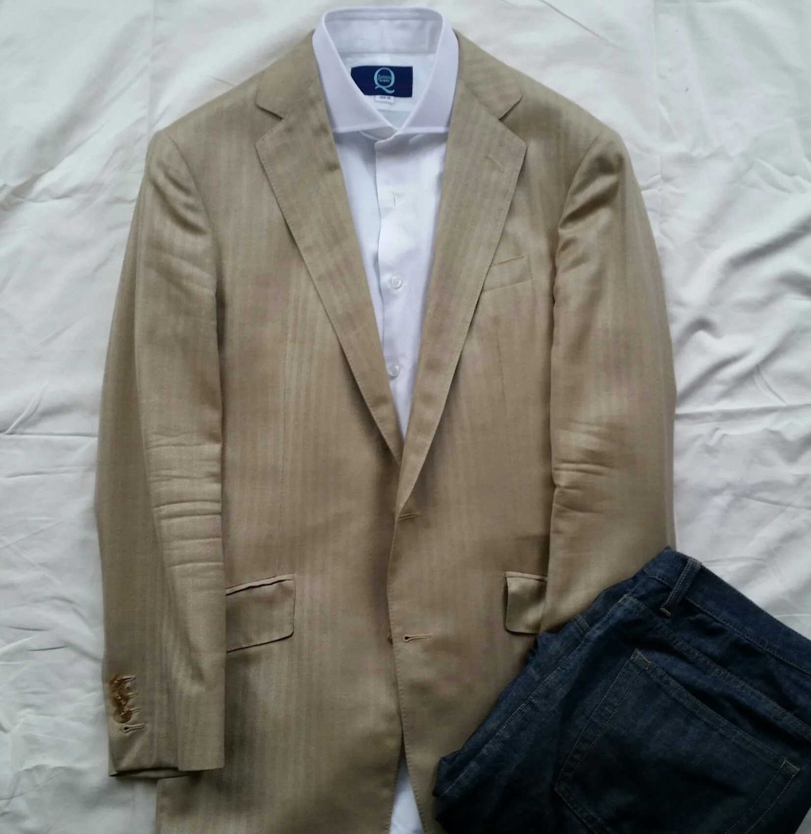 Loro Piana Cashmere & Silk Beige jacket, soft Unconstructed shoulder