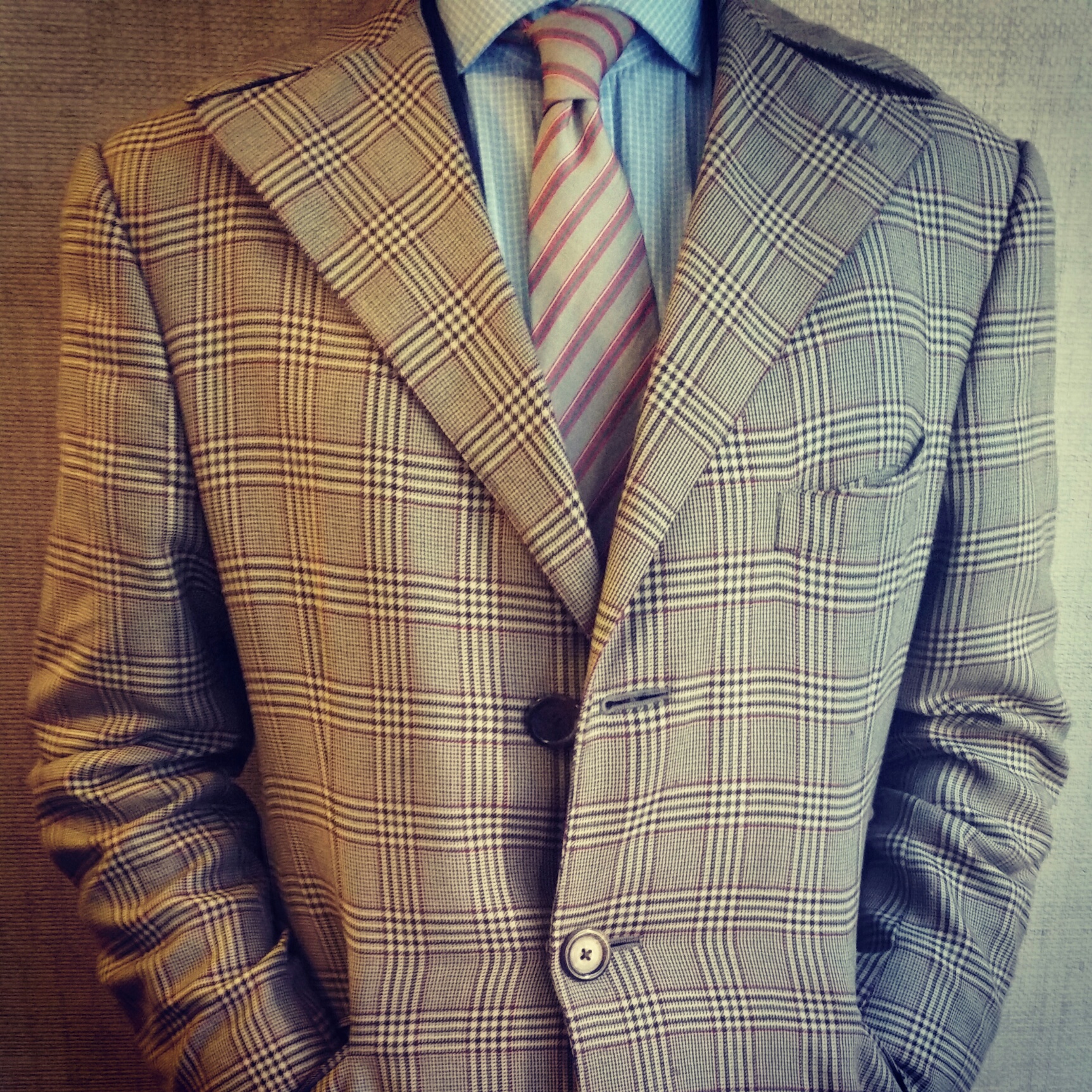 Cashmere Beige Plaid Coat