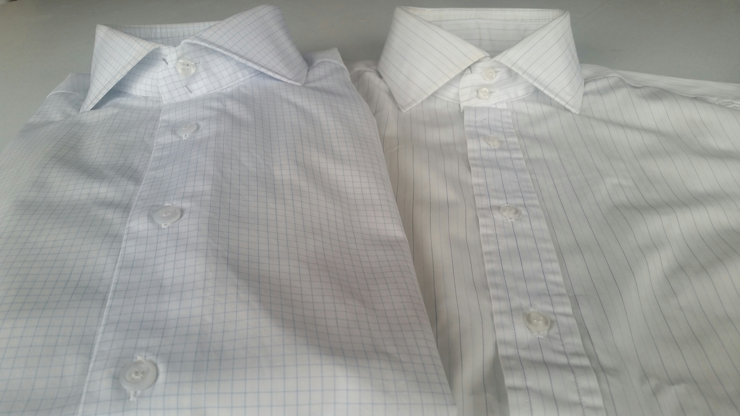 White dress shirts with subtle patterns