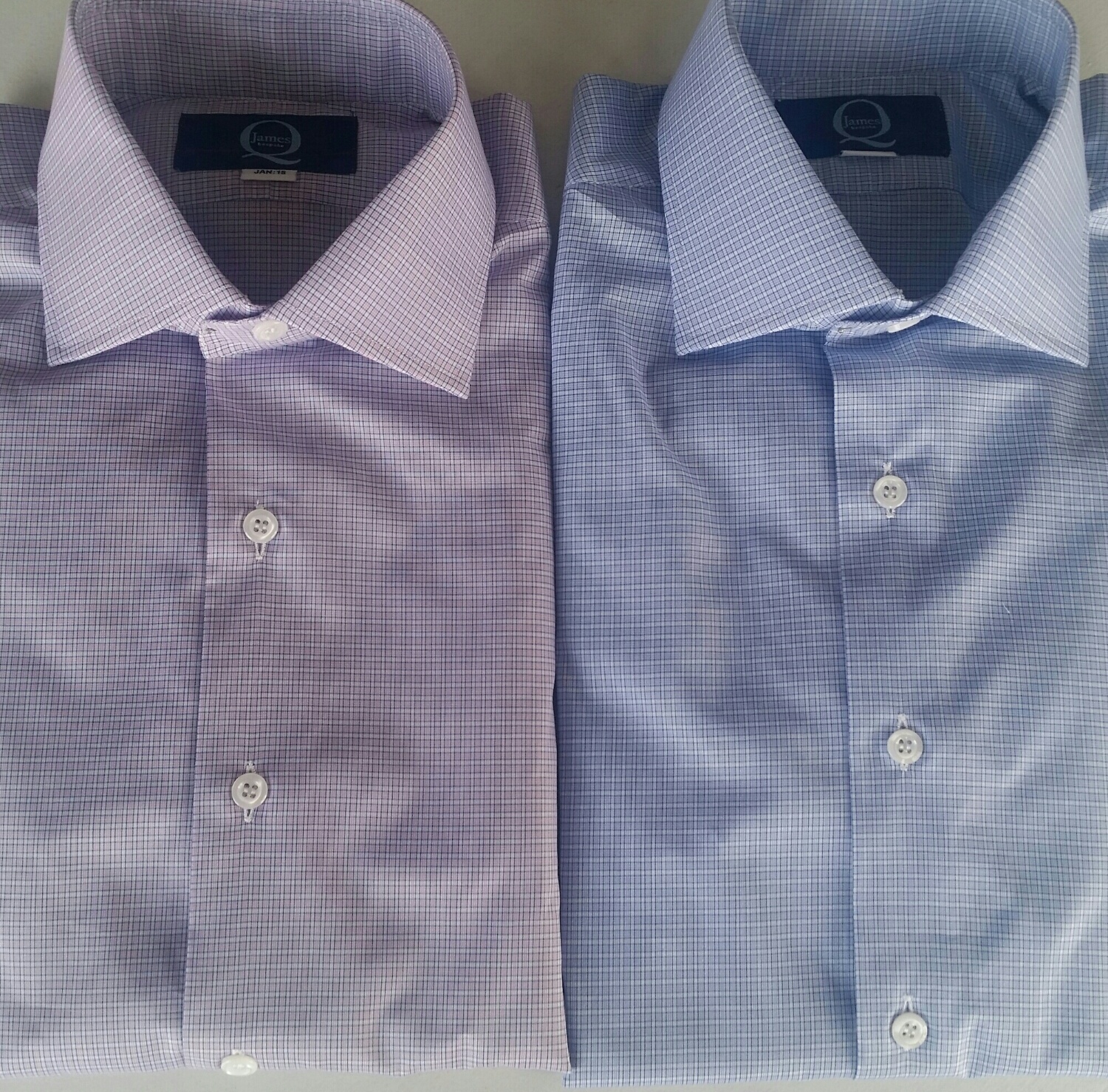 Bright colored check dress shirts. Super 170s cottons