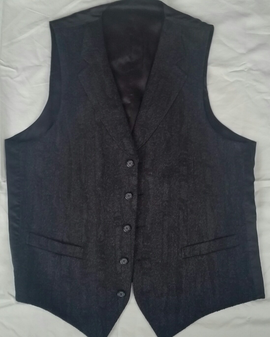 Custom made Charcoal grey Cashmere vest