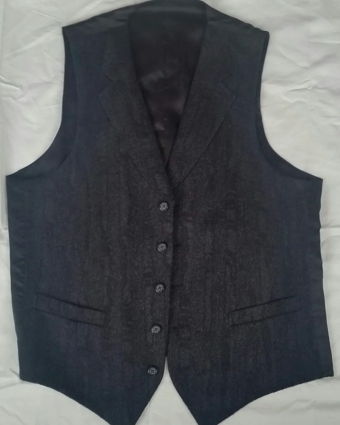 Custom made Charcoal grey Cashmere vest