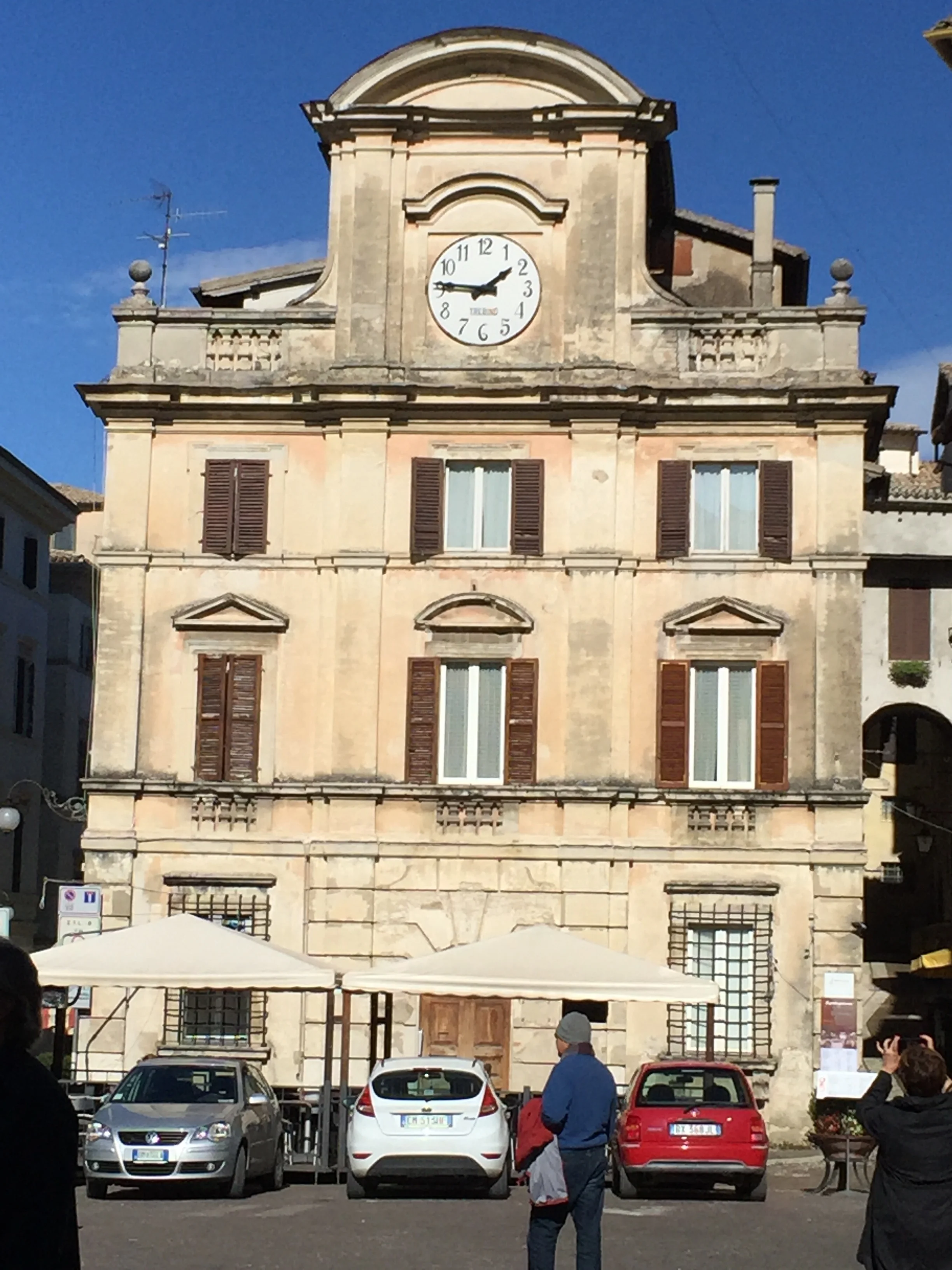 Spoleto building with clocktower