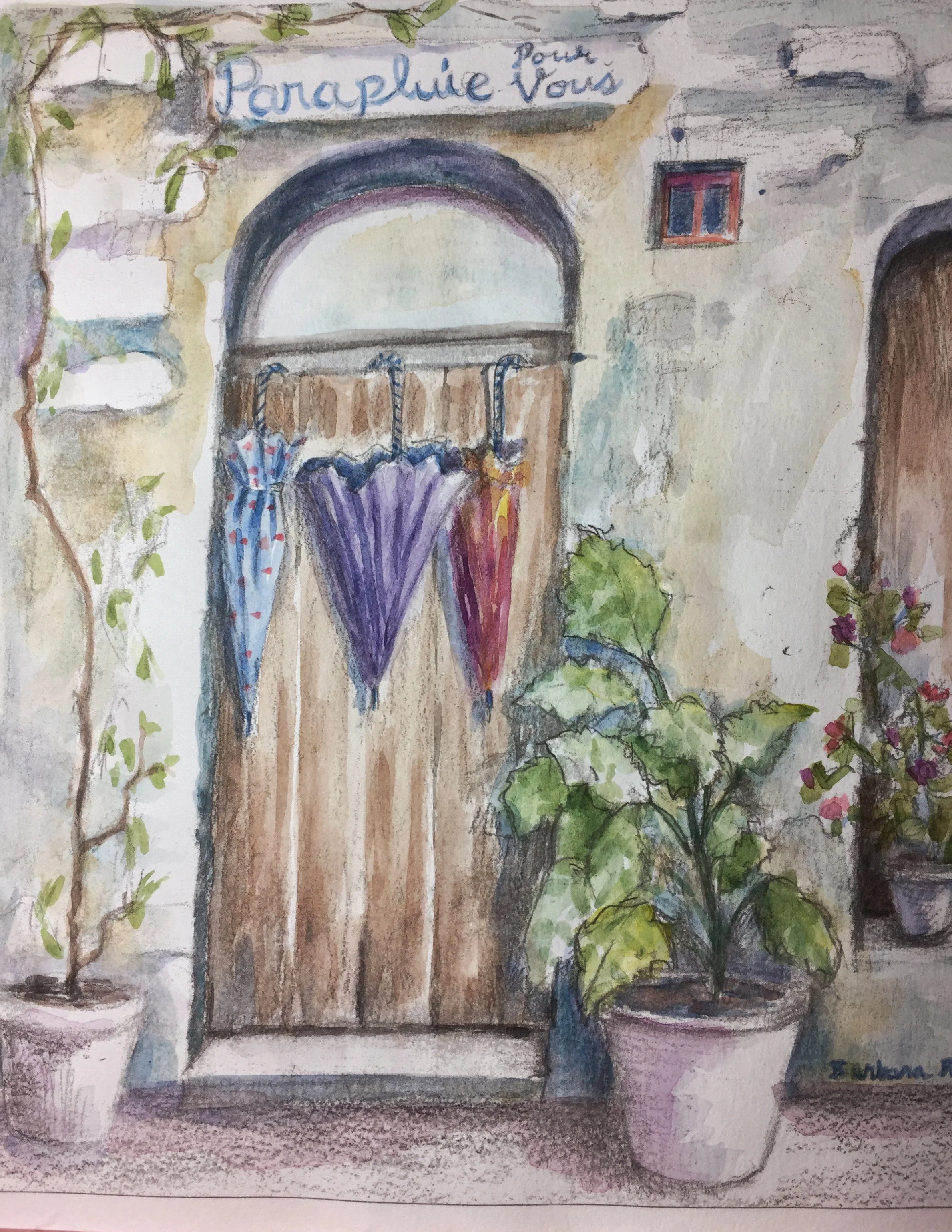 Three Umbrellas in Provence