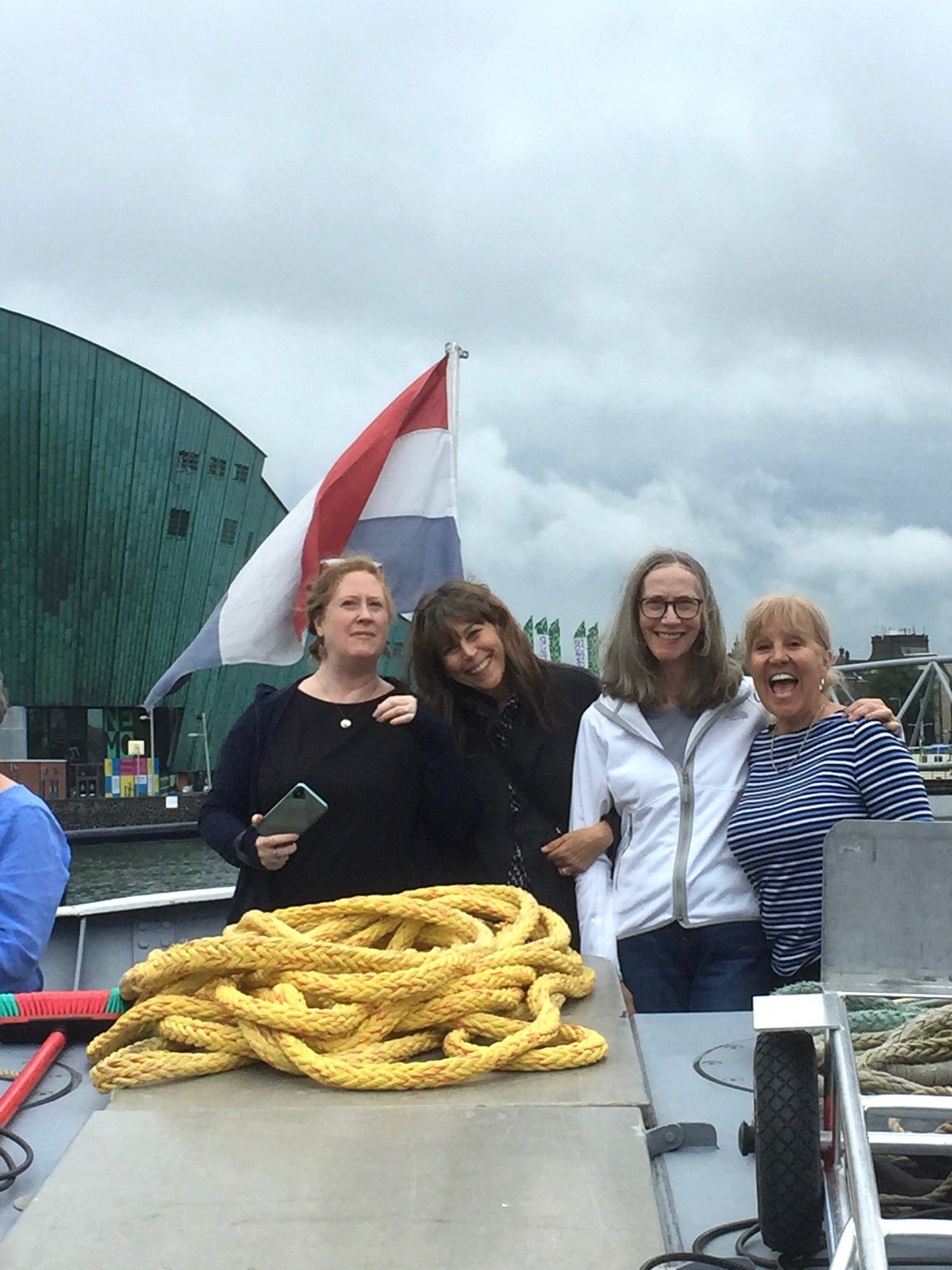 Casting off!  Amsterdam barge trip 2019