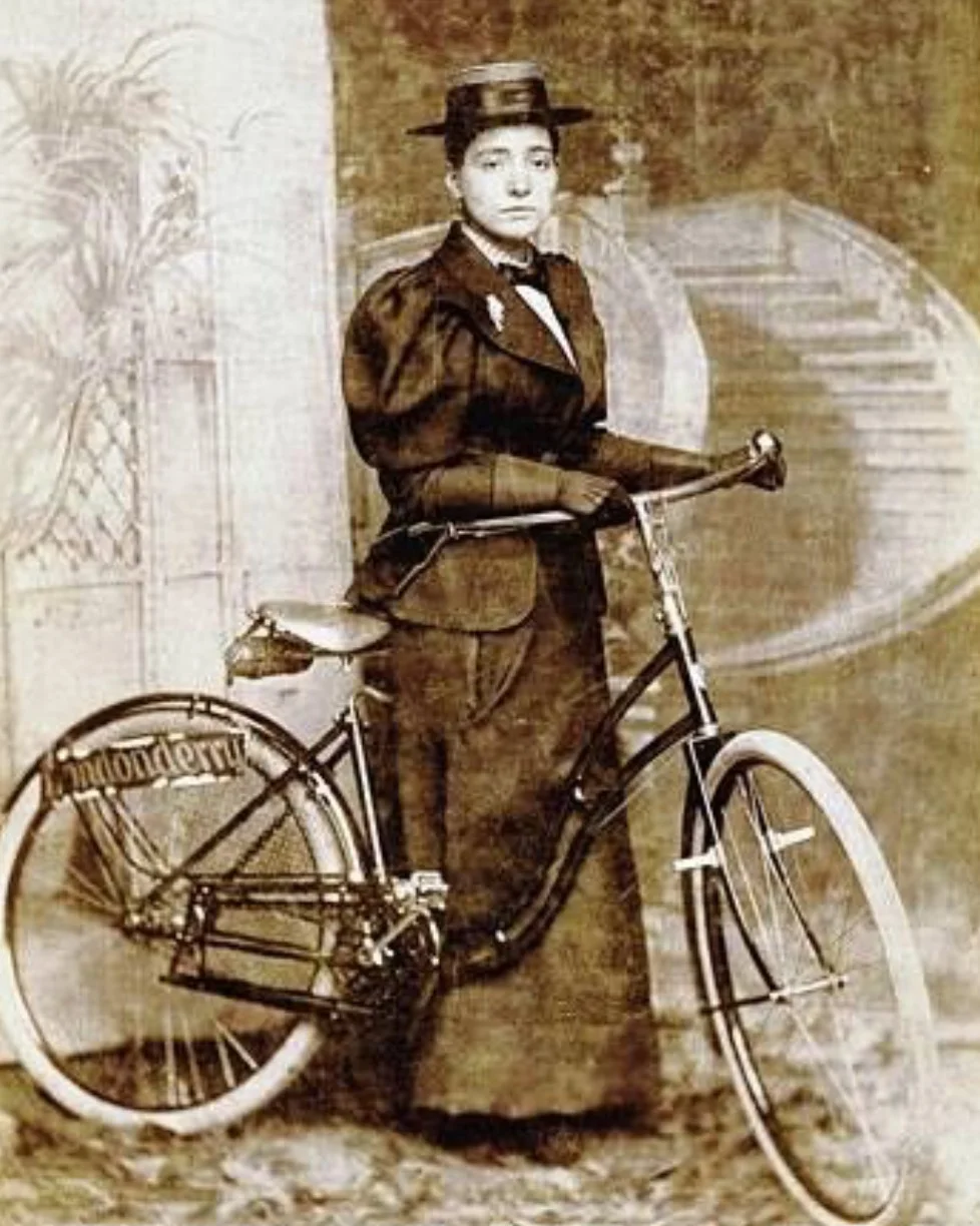 Annie Londonderry, a fellow female adventurer who rode her bicycle around the world.