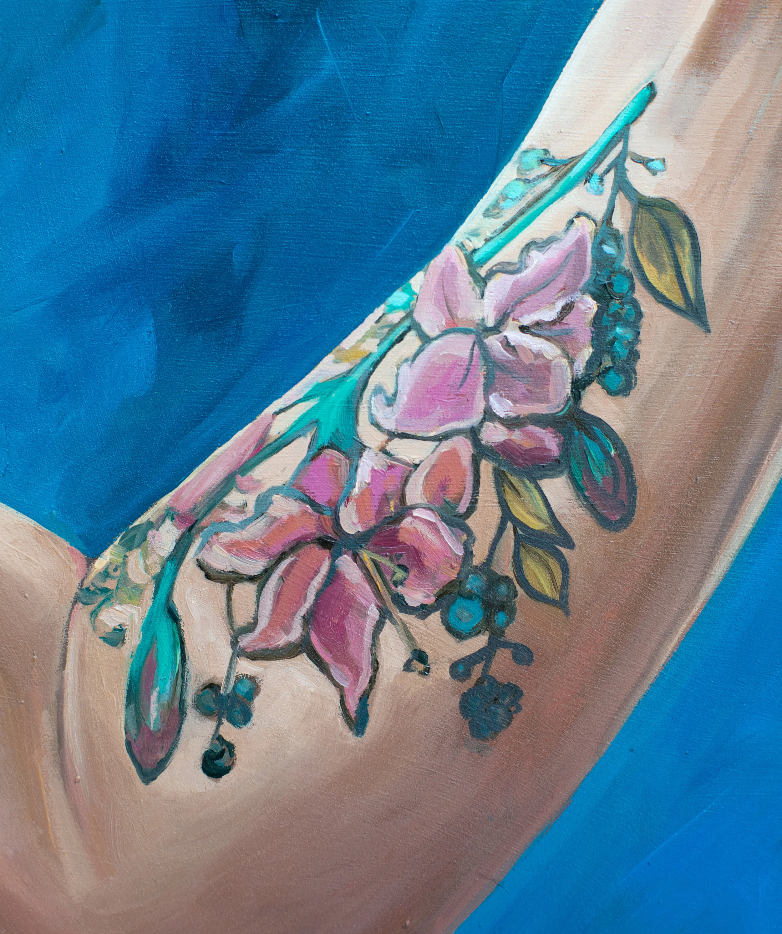 {I chose this arm because the tattoo Derrick and I share honoring Emilia is featured.}