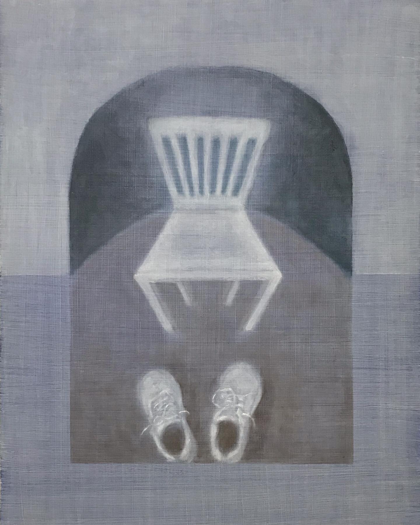 Still untitled. Oil on gessoed panel. 11 1/4 x 8 3/4 in.
.
.
.
.
.
.
.
.
.
#painting #contemporarypainting #contemporaryart #oilpainting #smallpainting #fineart #quietpainting #holdingspaces #domestic #rest #chair #sneakers #folding