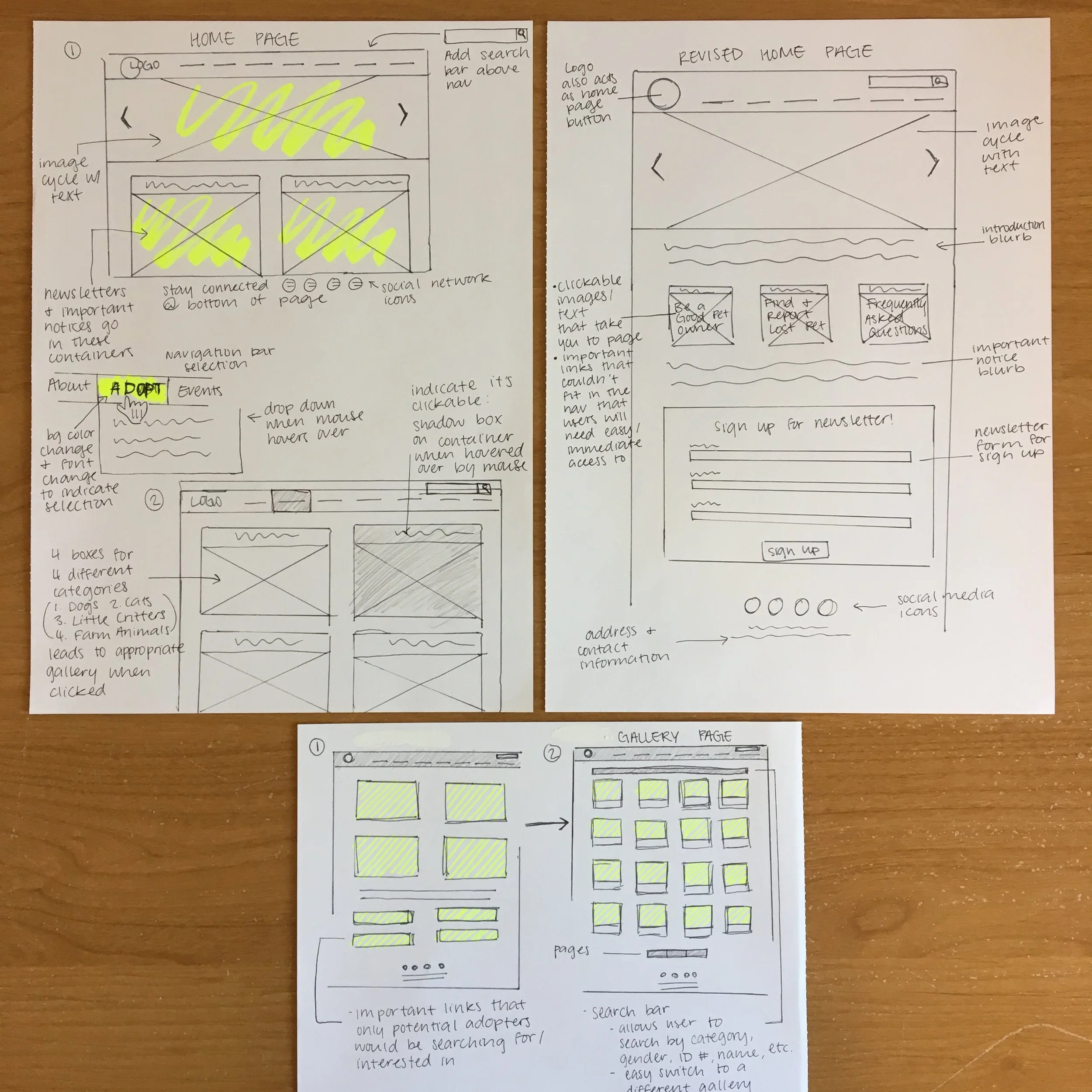 Wireframes