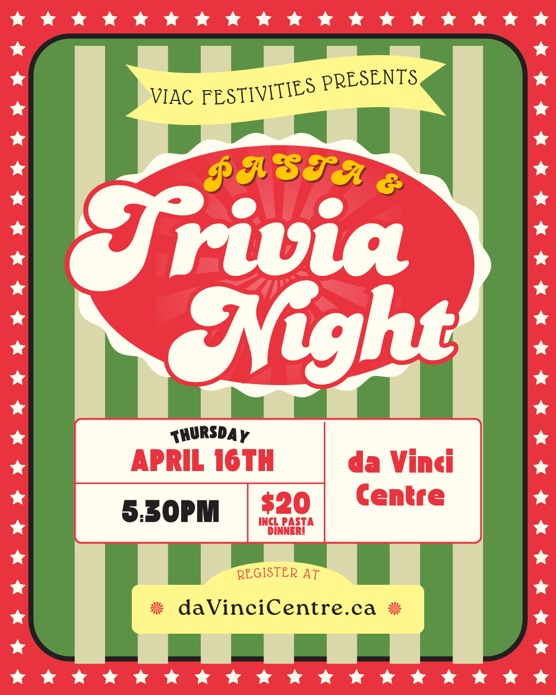 Pasta & Trivia Night!