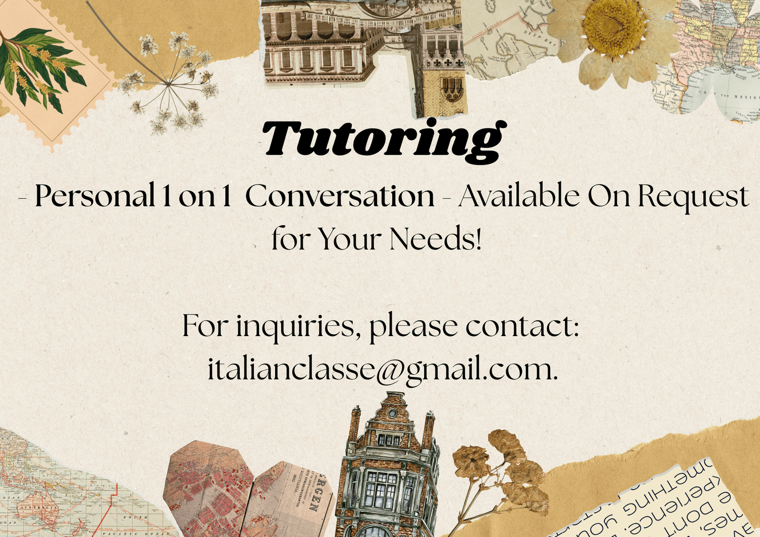 Unlock Your Inner Italian on a one-on-one basis