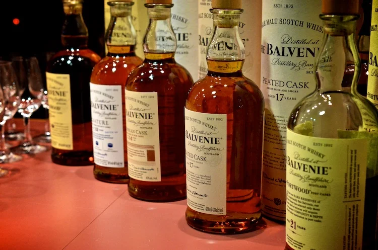 Selection of Balvenie whisky from my trip to Scotland in 2012 where I met David Stewart 