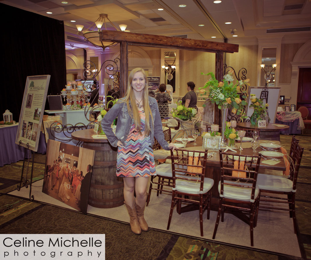 Nikki Haas with Country Chic gets ready to greet brides at the Naples Bridal Expo.