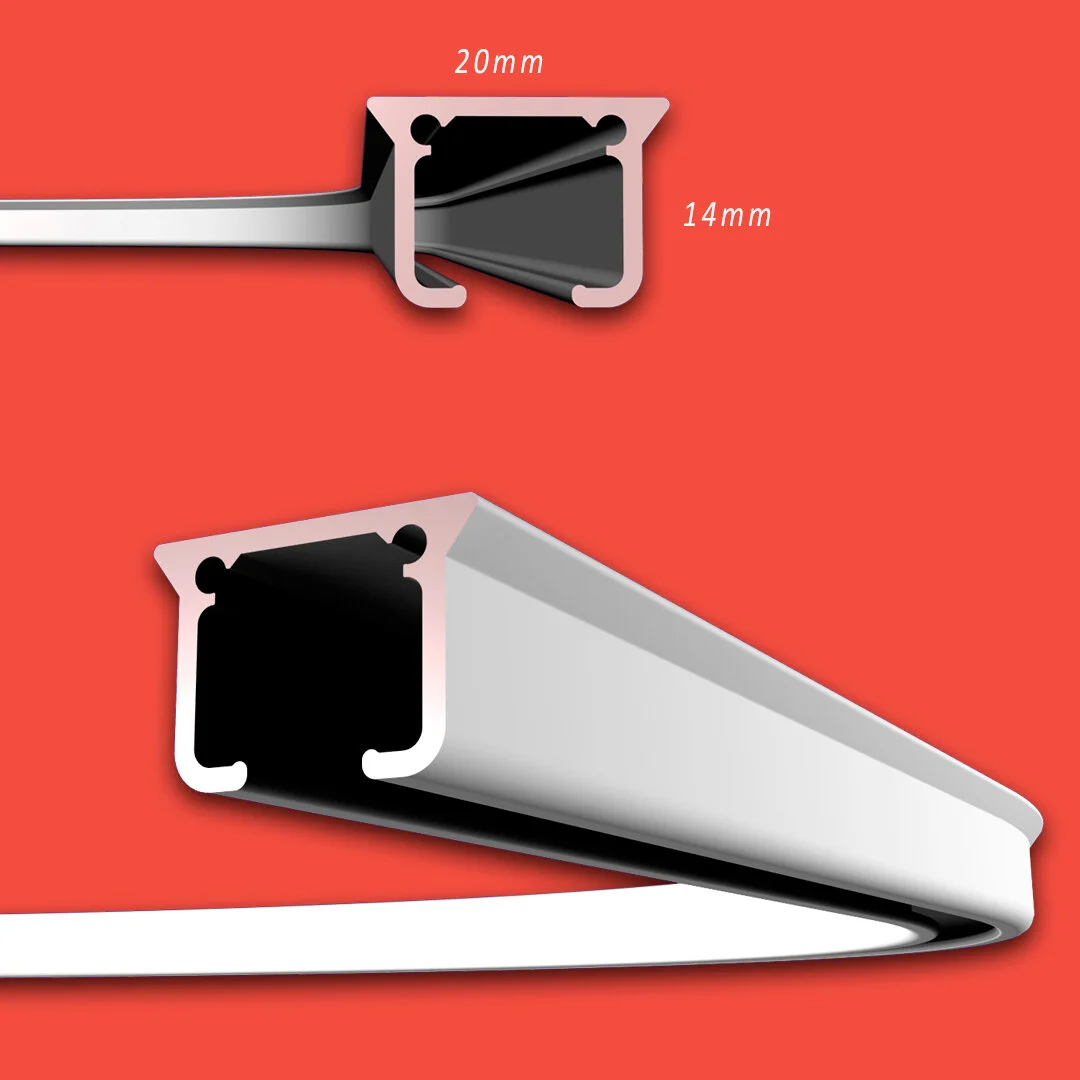 tringle à rideaux courbée, rail cintrée, rail arrondie, tringle à rideau coudée. Tringle à rideaux bow-window