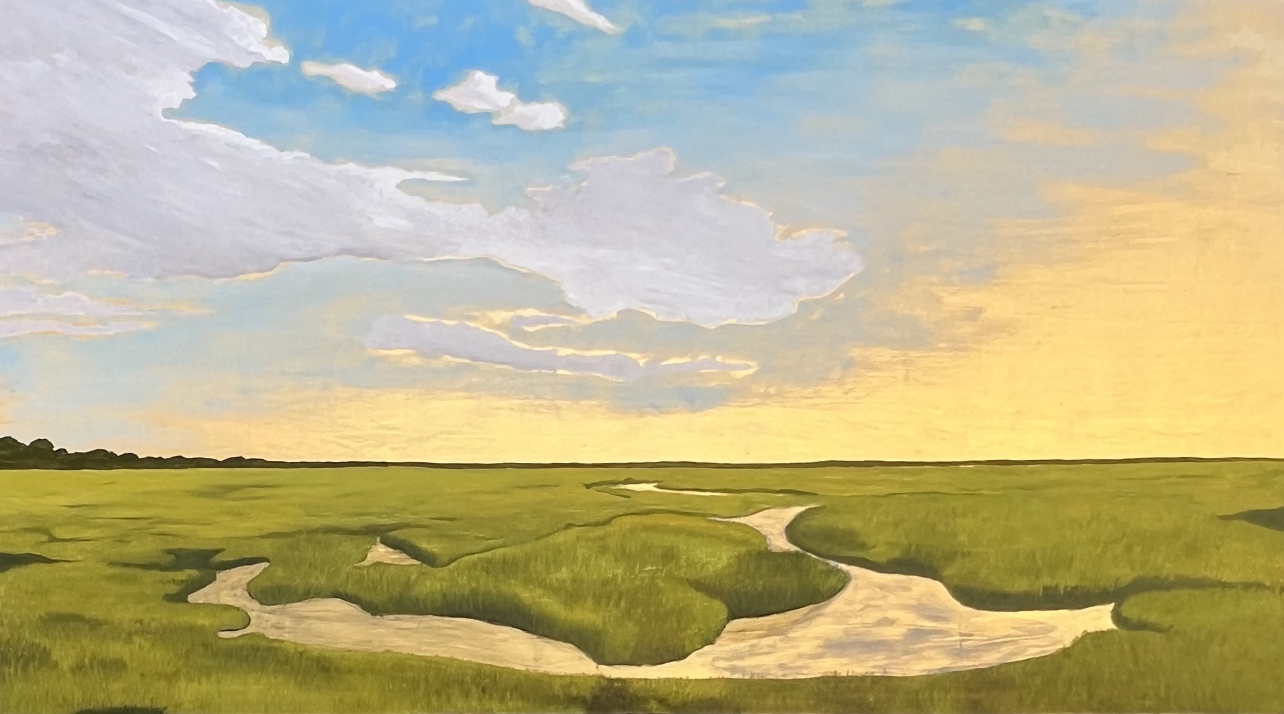 Low Country inspired Marsh Painting from Tara Andris — Tara Andris Art, image size:2500x1390
