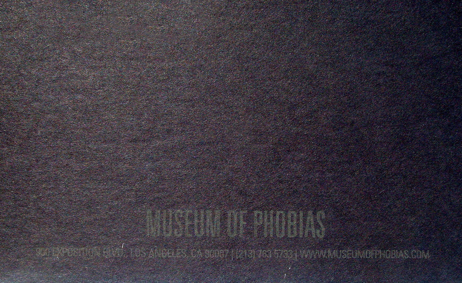 Museum of Phobias Collateral Laser-cut