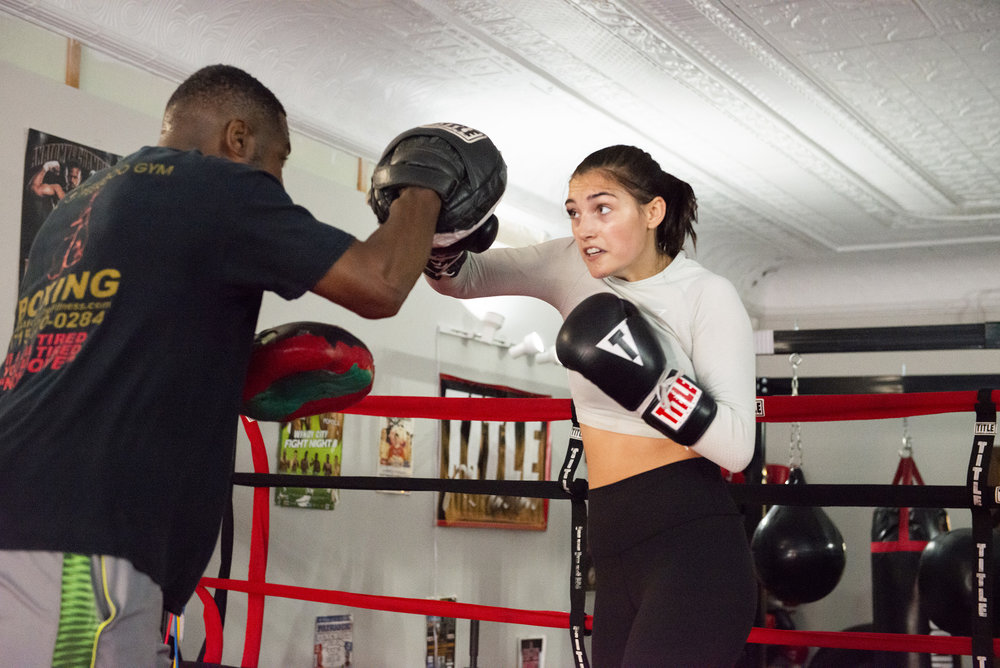 Training at Peek-a-Boo Boxing Gym