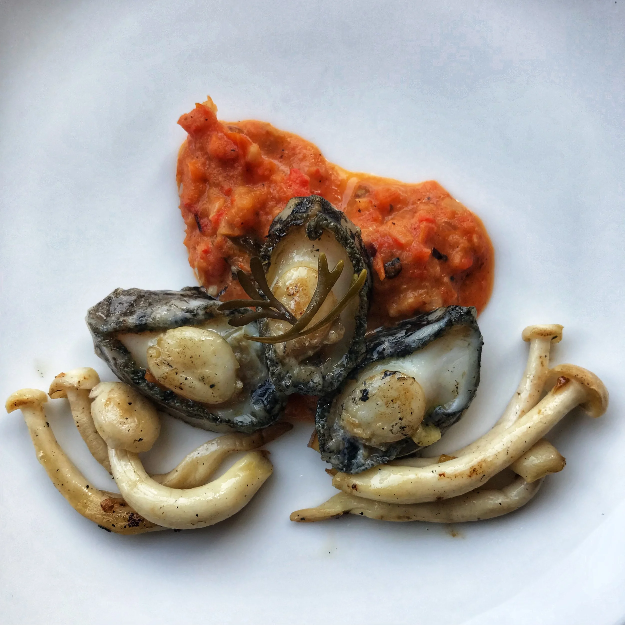 Pan-fried Abalone dish
