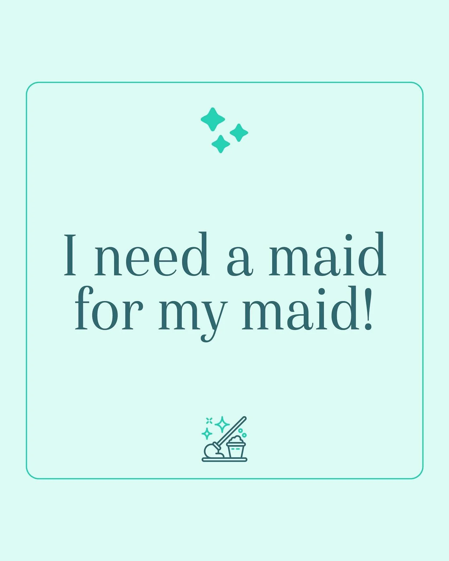 &ldquo;I need a maid for my maid.&rdquo;

We&rsquo;ve heard this more than once &mdash; and we get it! 😅

Even if you already have someone helping with regular upkeep, sometimes your space needs a deeper clean, a reset, or help with those tough-to-r