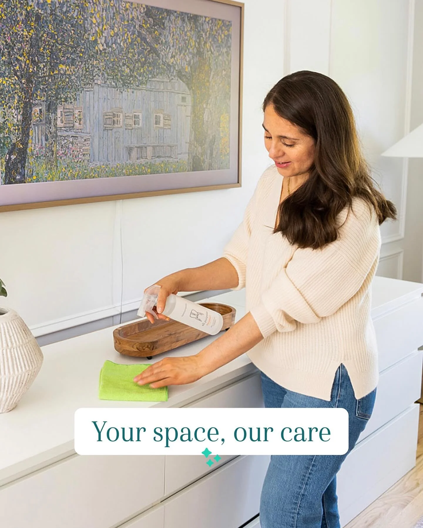 ✨ Your space, our care ✨

Your home deserves thoughtful, reliable care&mdash;and that&rsquo;s exactly how our team approaches every visit. 💚
We use eco-friendly products and attention to detail to protect your space, support your health, and care fo