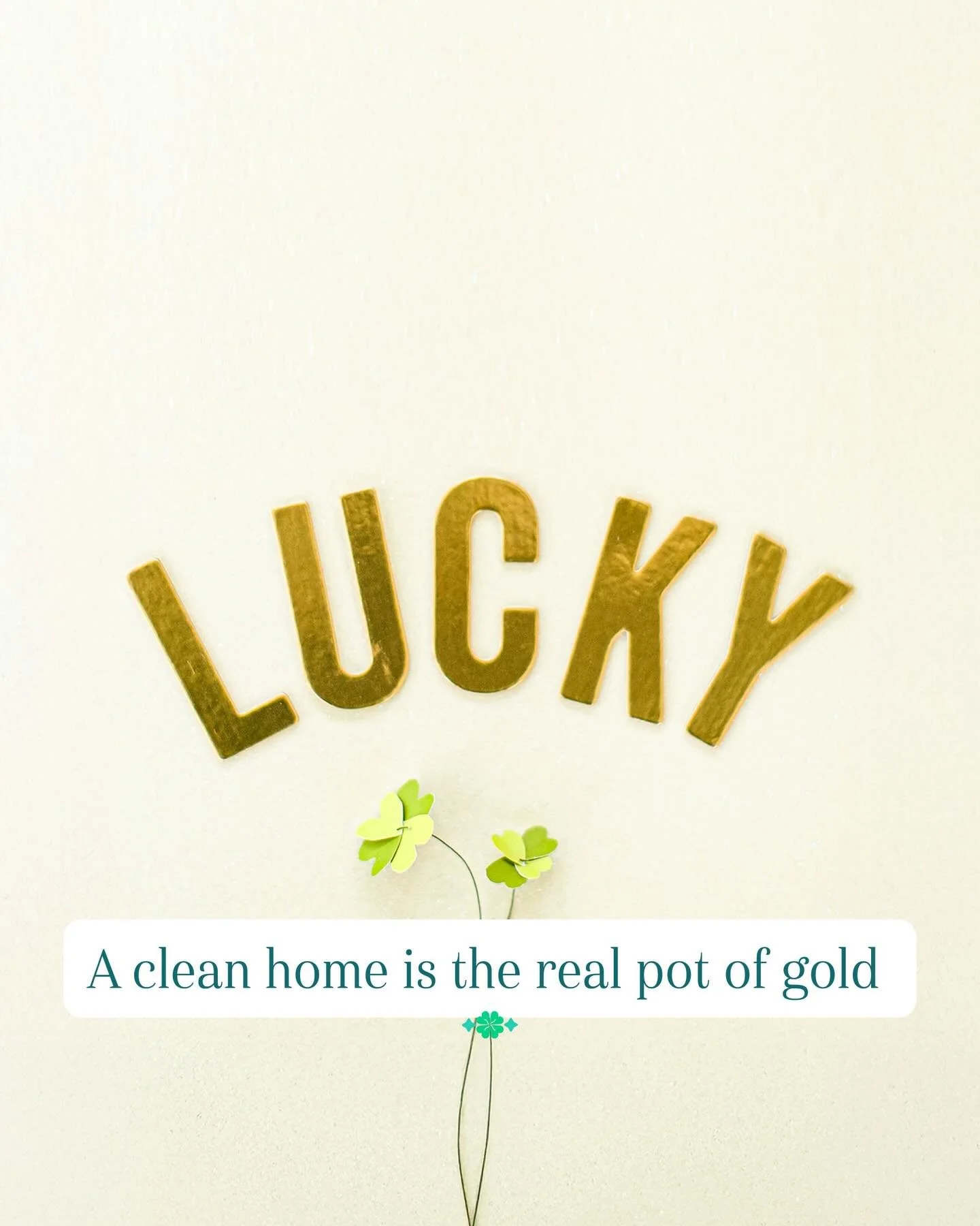 A clean home is the real pot of gold. 🍀✨

As we get closer to St. Patrick&rsquo;s Day, a fresh, organized space brings all the good vibes&mdash;luck included.

Whether it&rsquo;s a simple reset or a full deep clean, feeling good at home starts with 