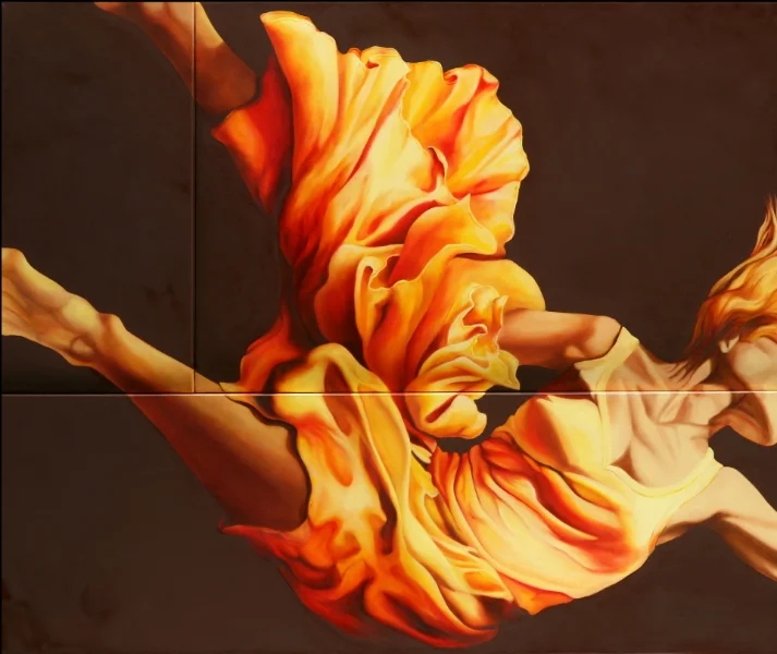 Natalie 36" x 48" Oil on Multi level canvas