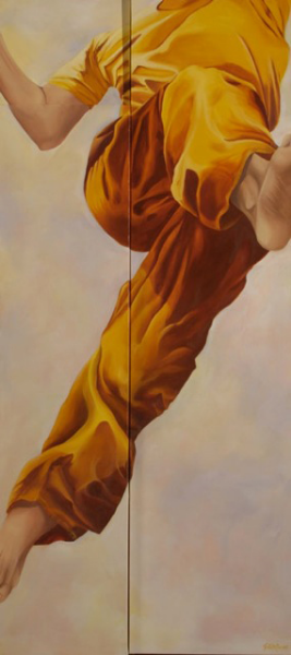 Maria 60" x 28" Oil on Multi level canvas