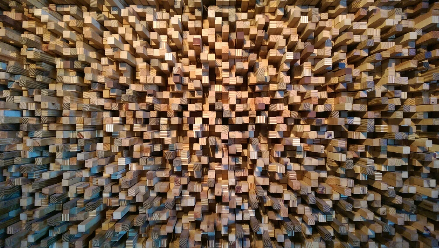 Beautiful diffuser wall in the engineering room at Rose Studios.