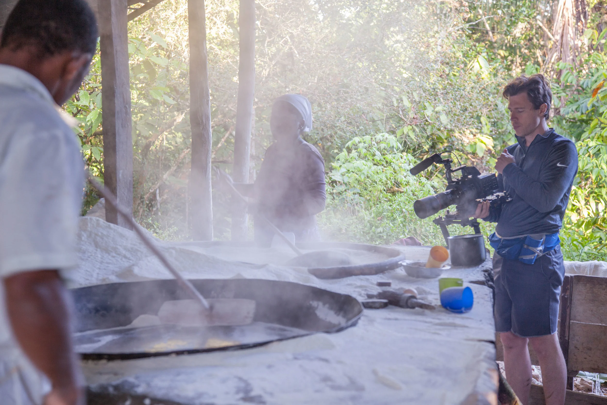 Afro-Brazilian tradition: toasting tapioca