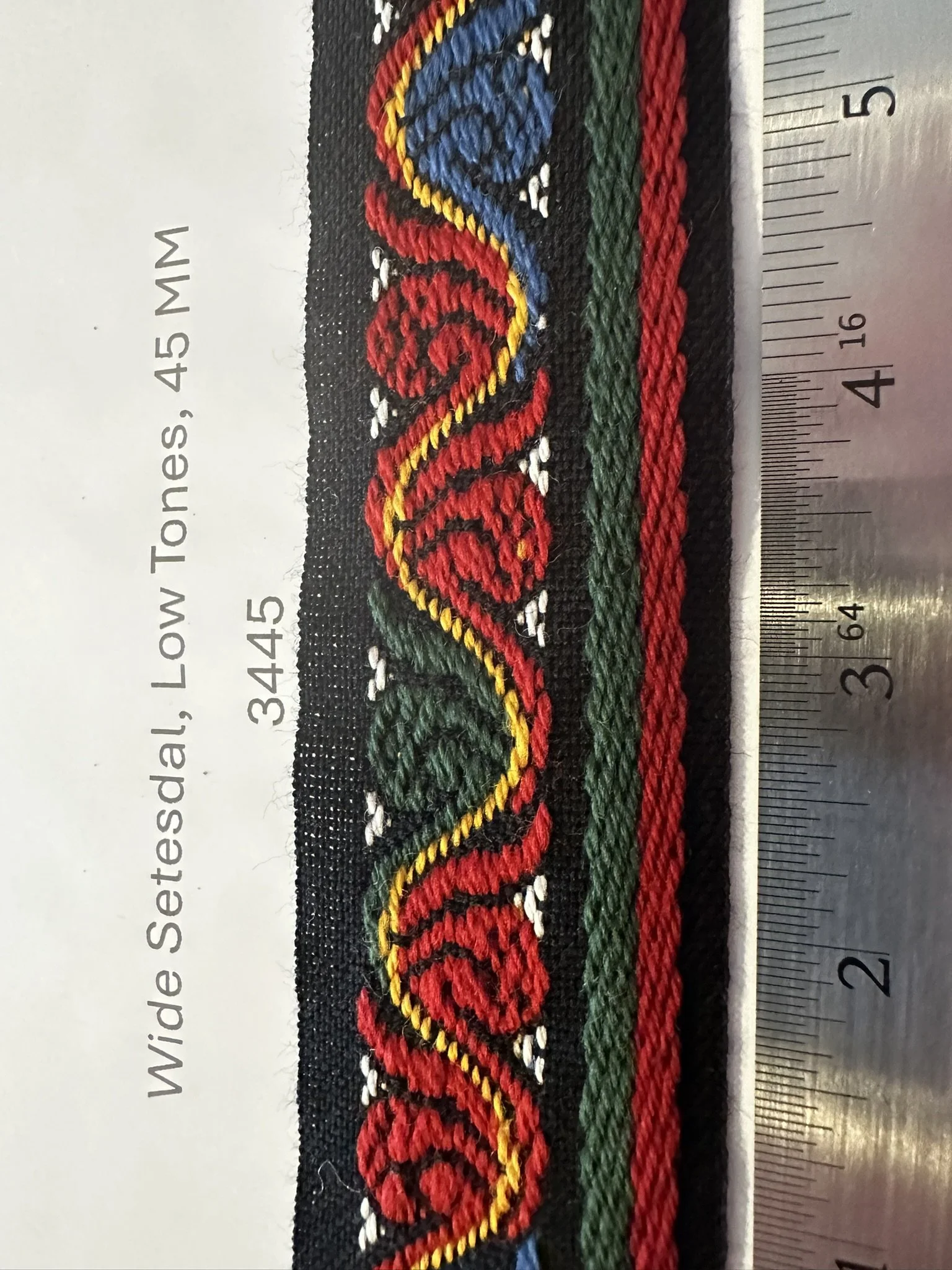 Norwegian Wool Braid 3445 Wide Setesdal 45mm