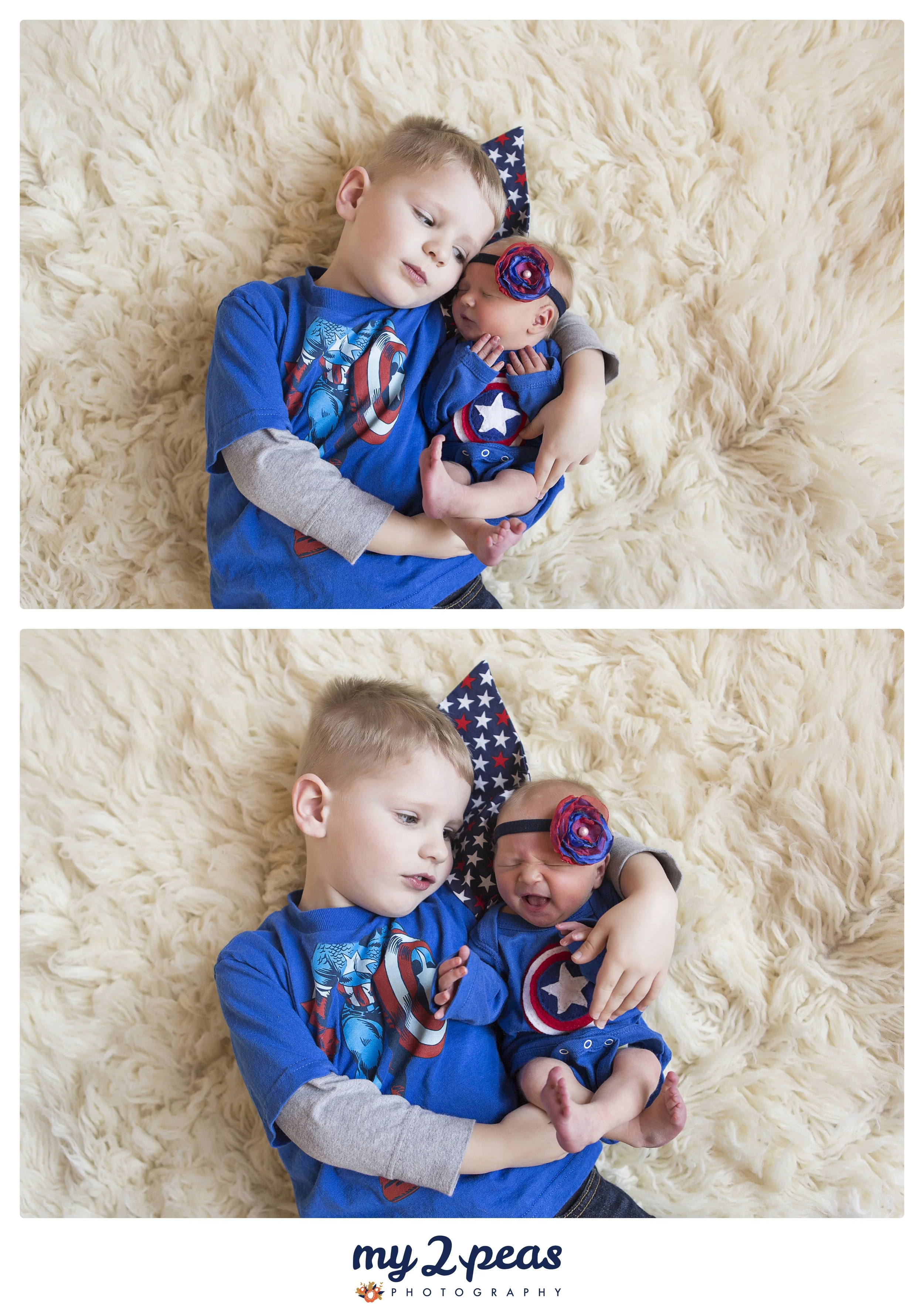 He also picked out these sweet little Captain America outfits... Mommy and Daddy's little super heros!!!