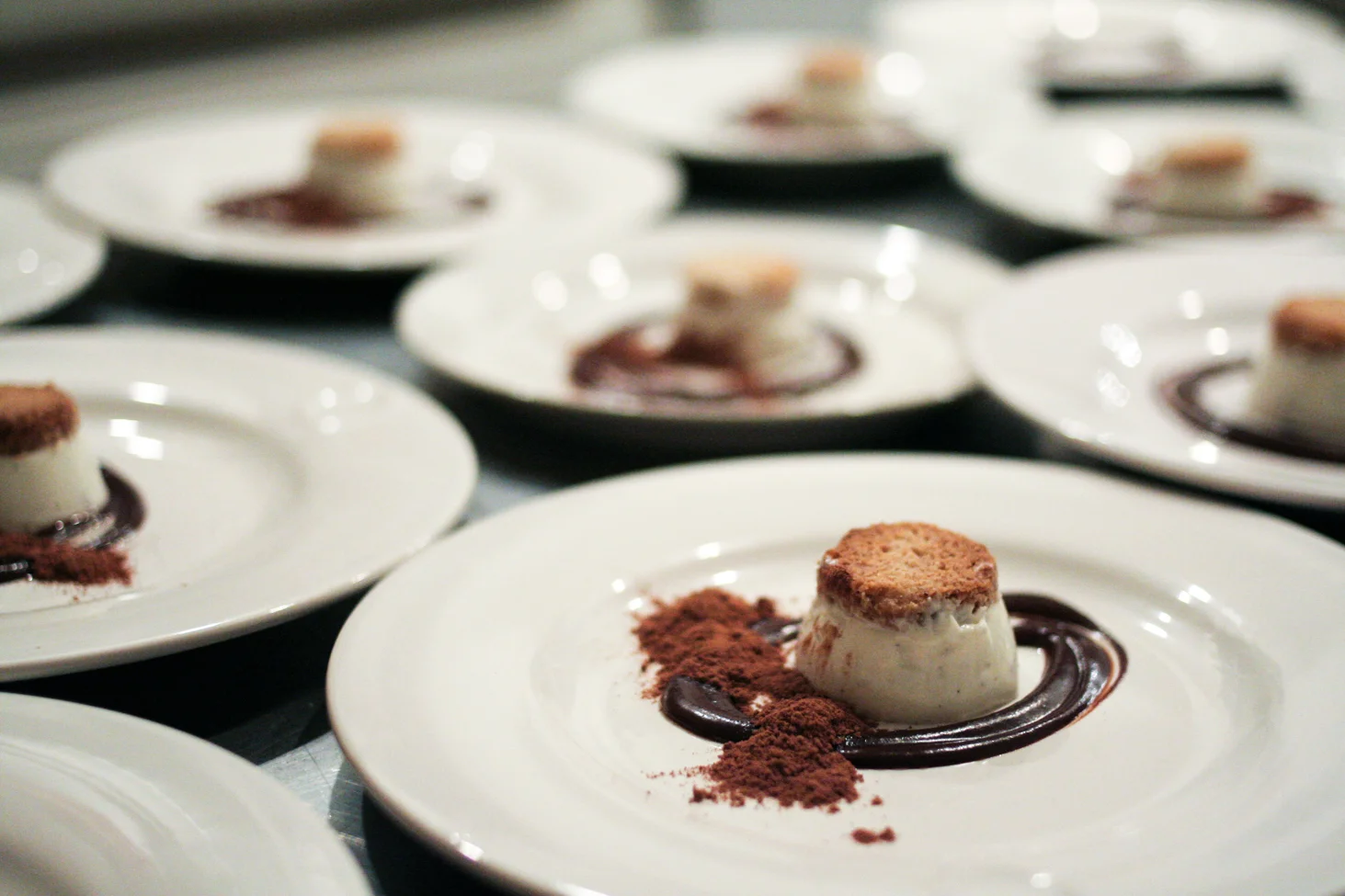 Truffle Panna Cotta, Peated Shortbread, Chocolate, and Cocoa