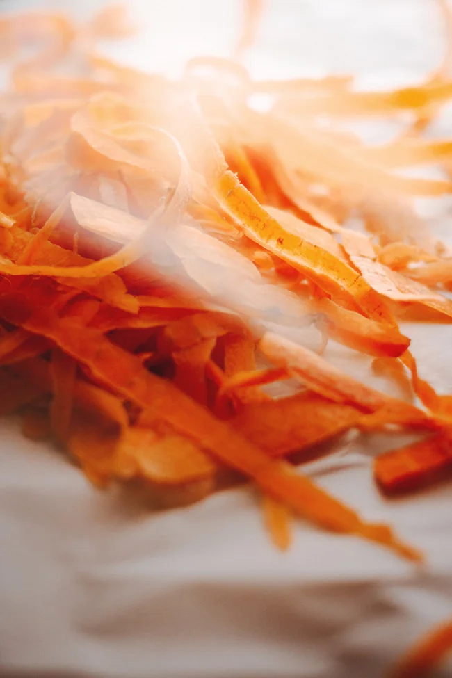 Carrot skins.