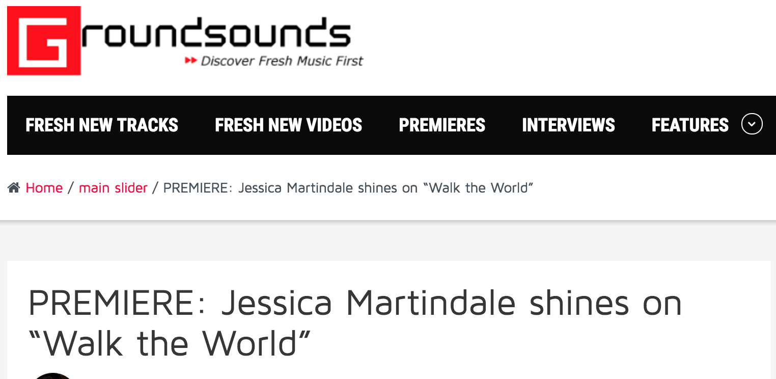 Jessica Martindale Walk The World Video Premiere - GroundSounds