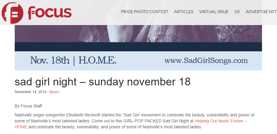 Sad Girl Night Feature with FOCUS